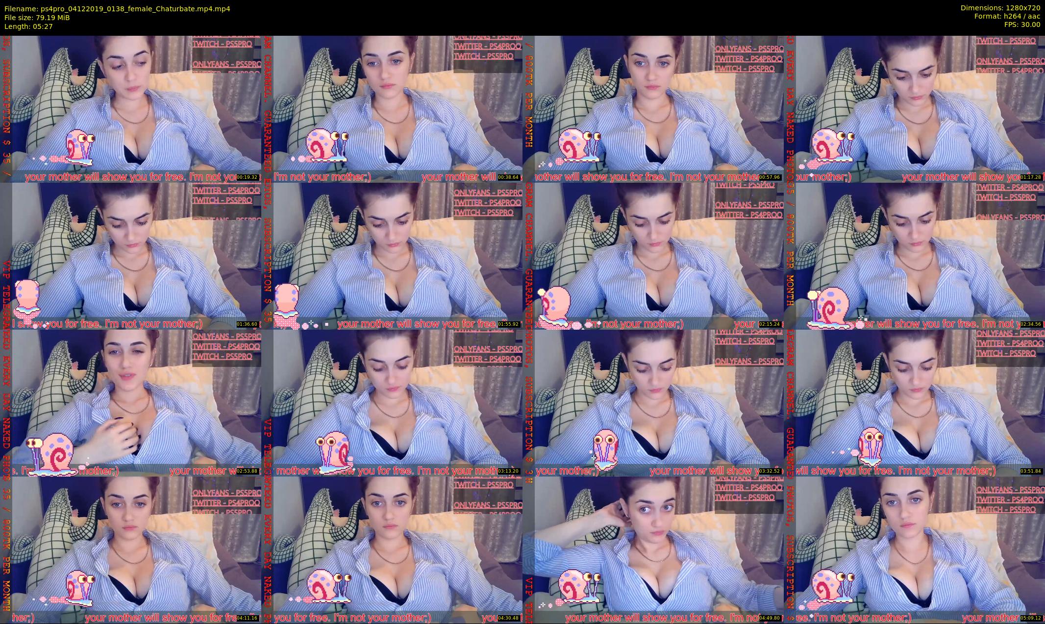 ps4pro — 6 minute Chaturbate female cam show recording, 720p, Dec 4, 2019