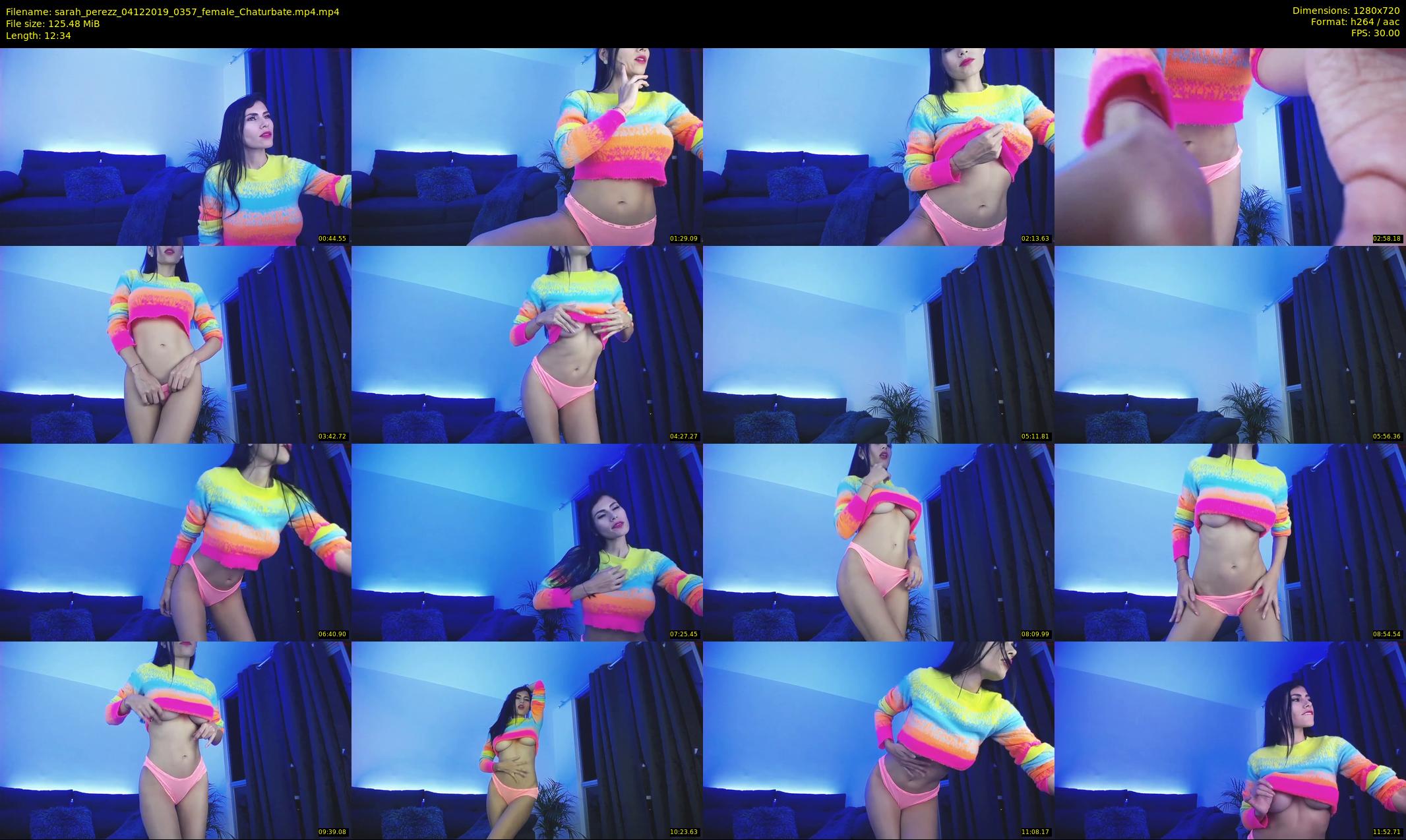 sarah_perezz — 13 minute Chaturbate female cam show recording, 720p, Dec 4, 2019