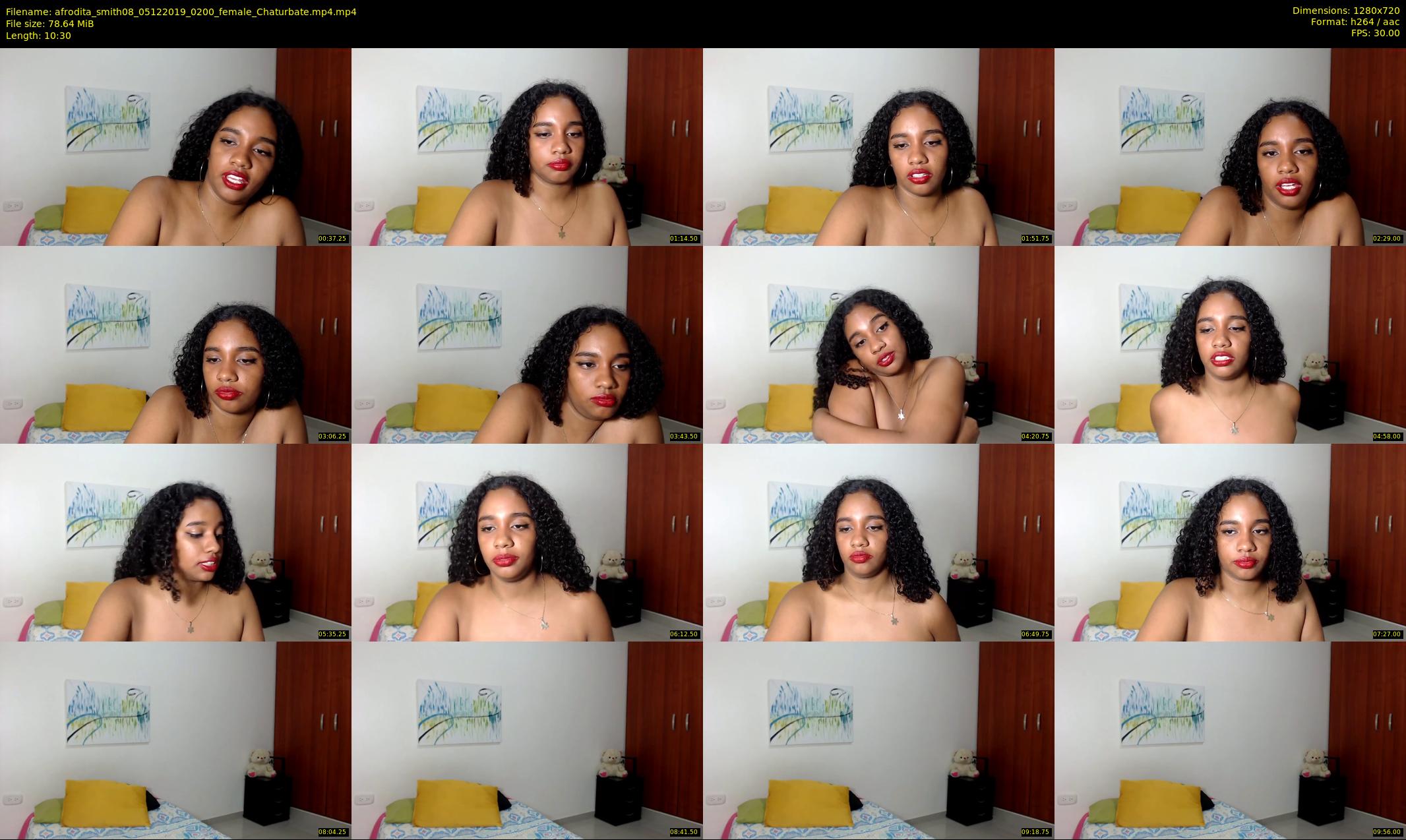 afrodita_smith08 — 11 minute Chaturbate female cam show recording, 720p, Dec 5, 2019