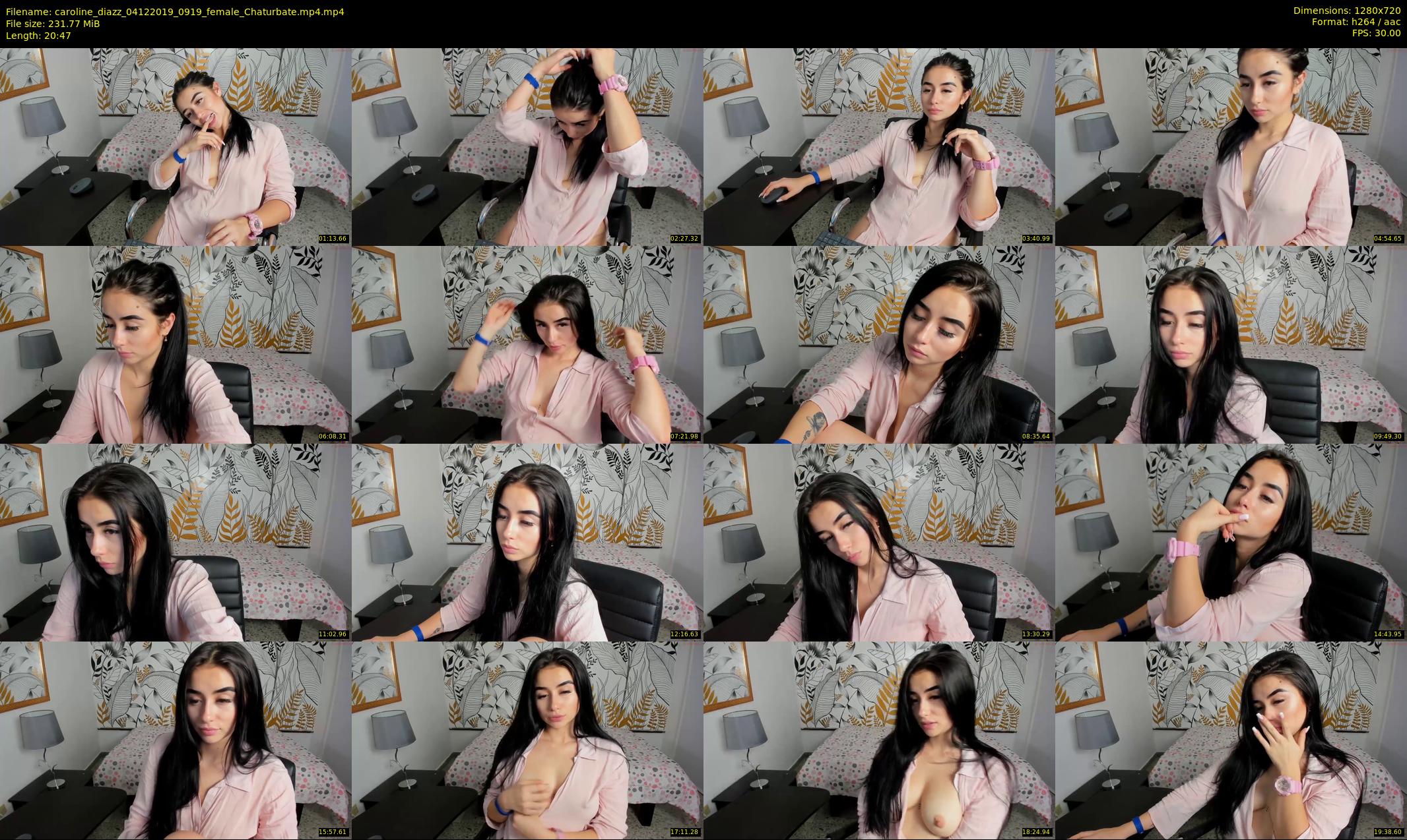 caroline_diazz — 21 minute Chaturbate female cam show recording, 720p, Dec 4, 2019