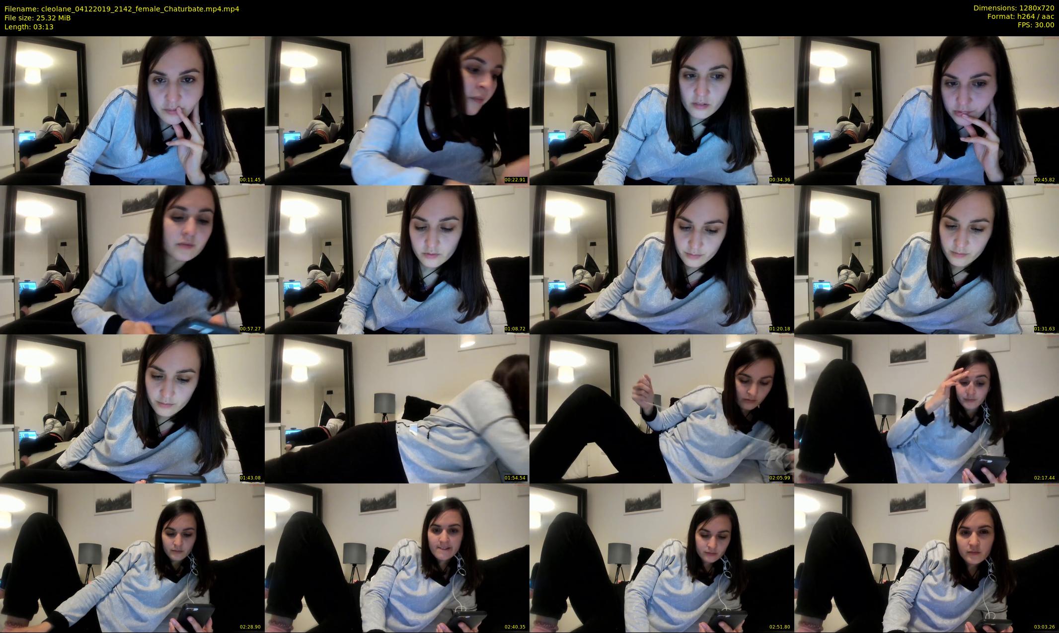 cleolane — 4 minute Chaturbate female cam show recording, 720p, Dec 4, 2019