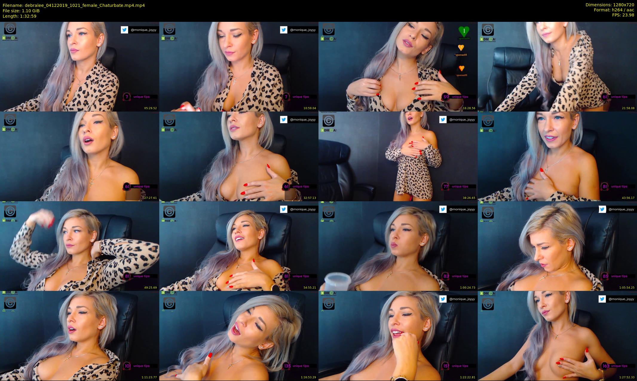 debralee — 93 minute Chaturbate female cam show recording, 720p, Dec 4, 2019