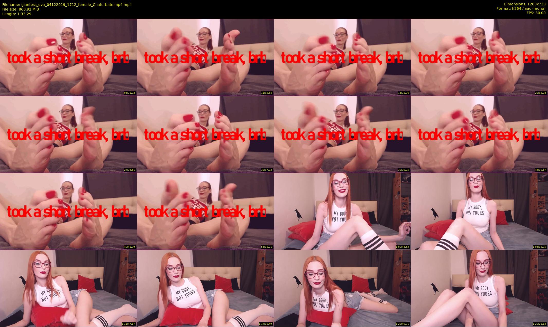 giantess_eva — 94 minute Chaturbate female cam show recording, 720p, Dec 4, 2019