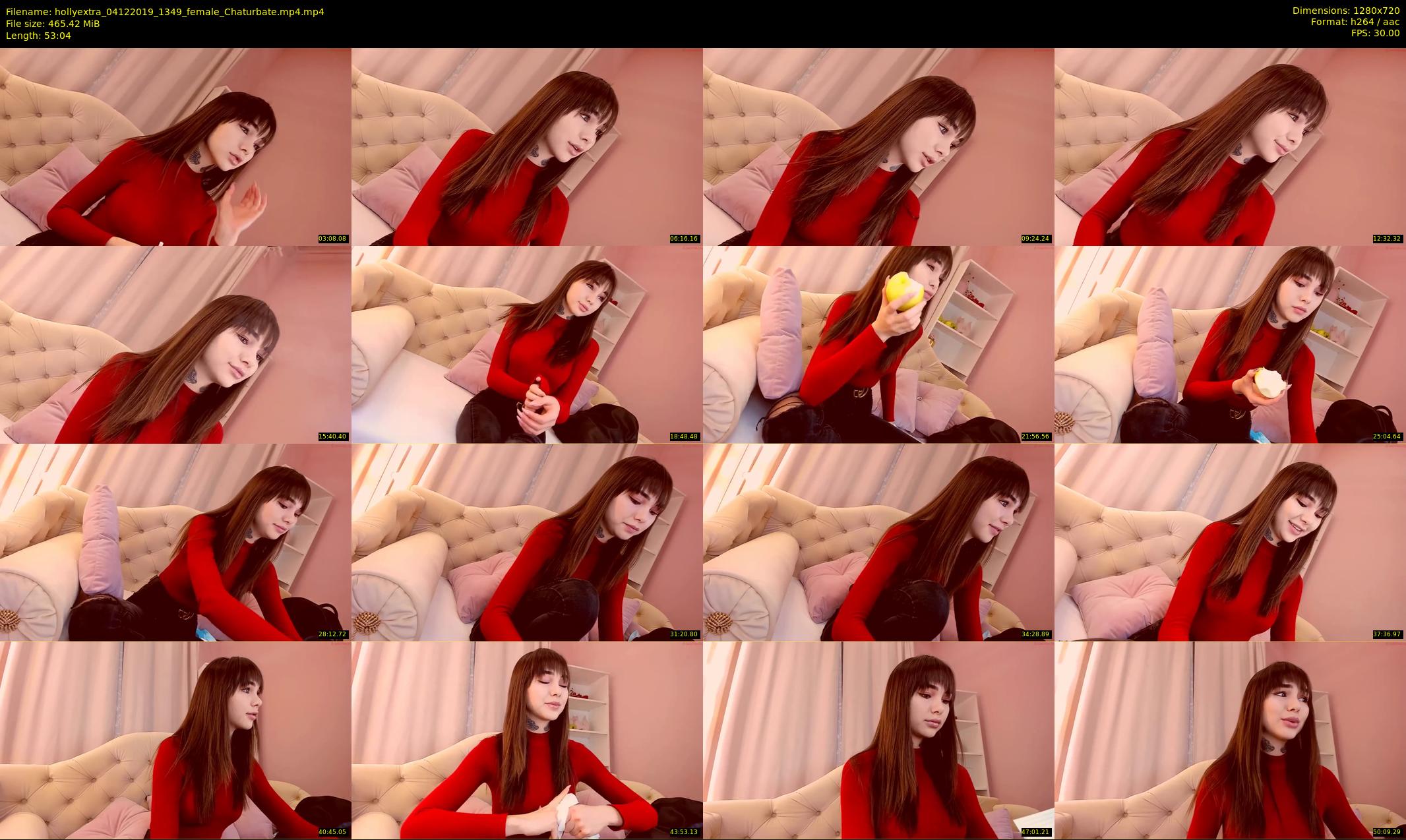 hollyextra — 54 minute Chaturbate female cam show recording, 720p, Dec 4, 2019