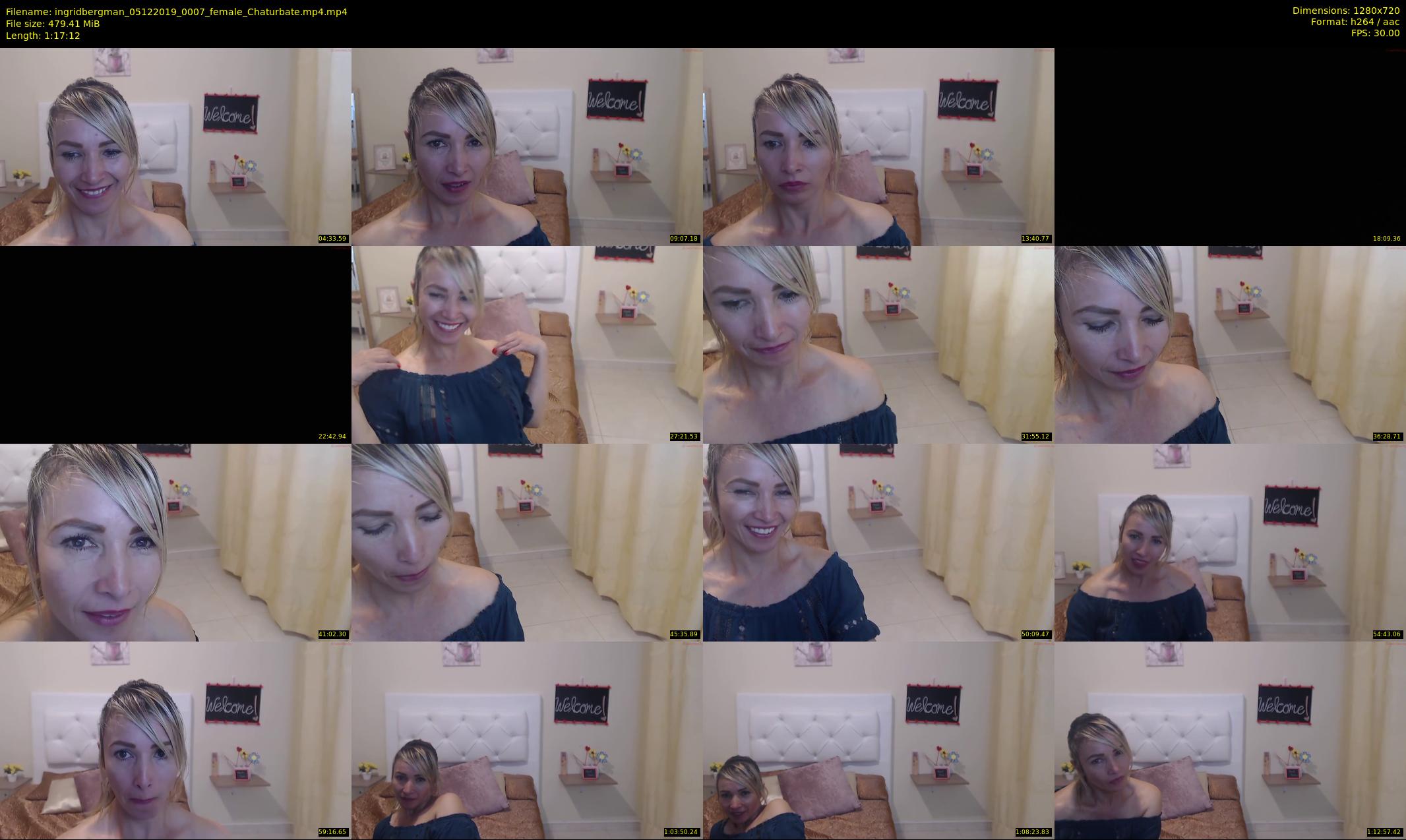 ingridbergman — 78 minute Chaturbate female cam show recording, 720p, Dec 5, 2019