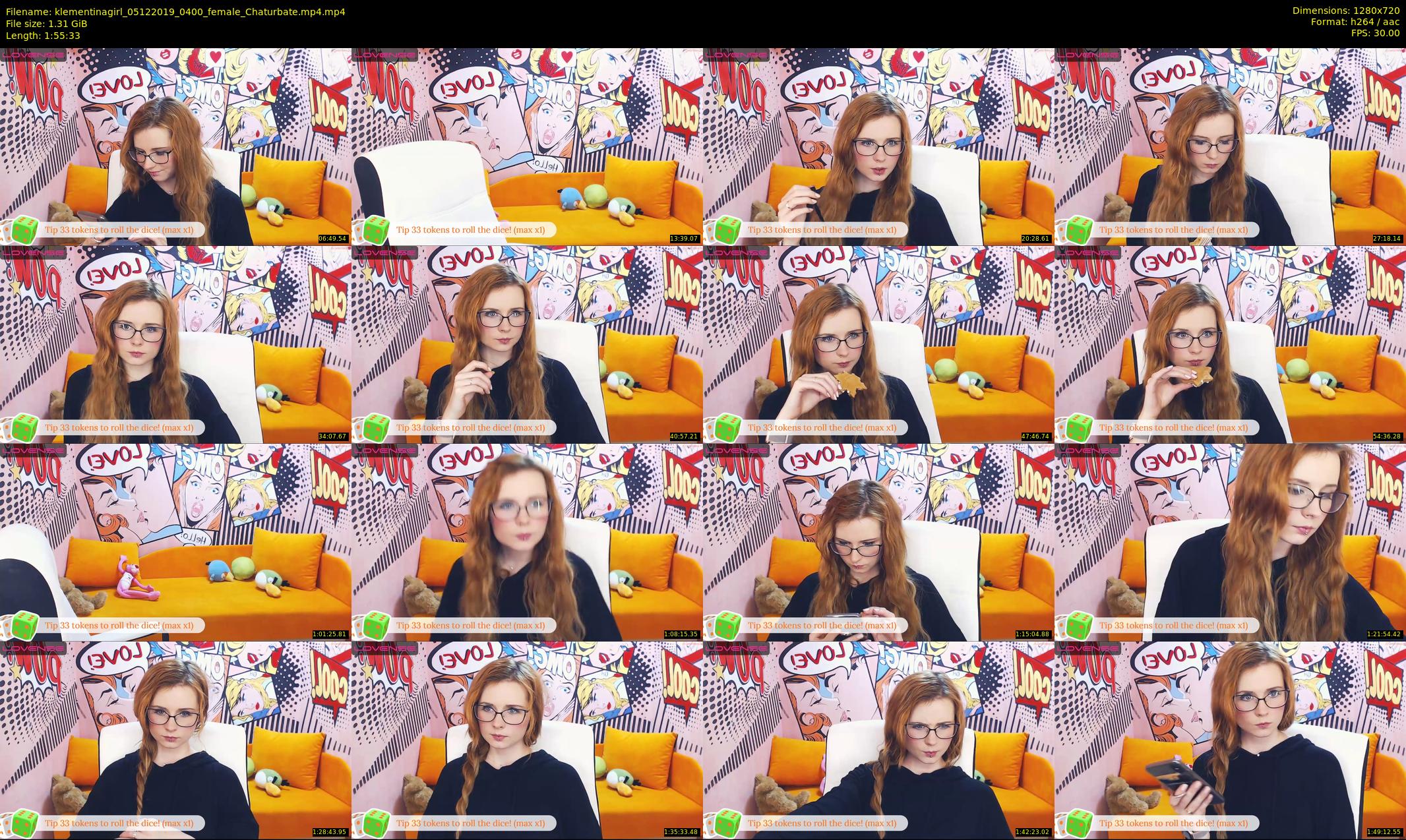 klementinagirl — 116 minute Chaturbate female cam show recording, 720p, Dec 5, 2019