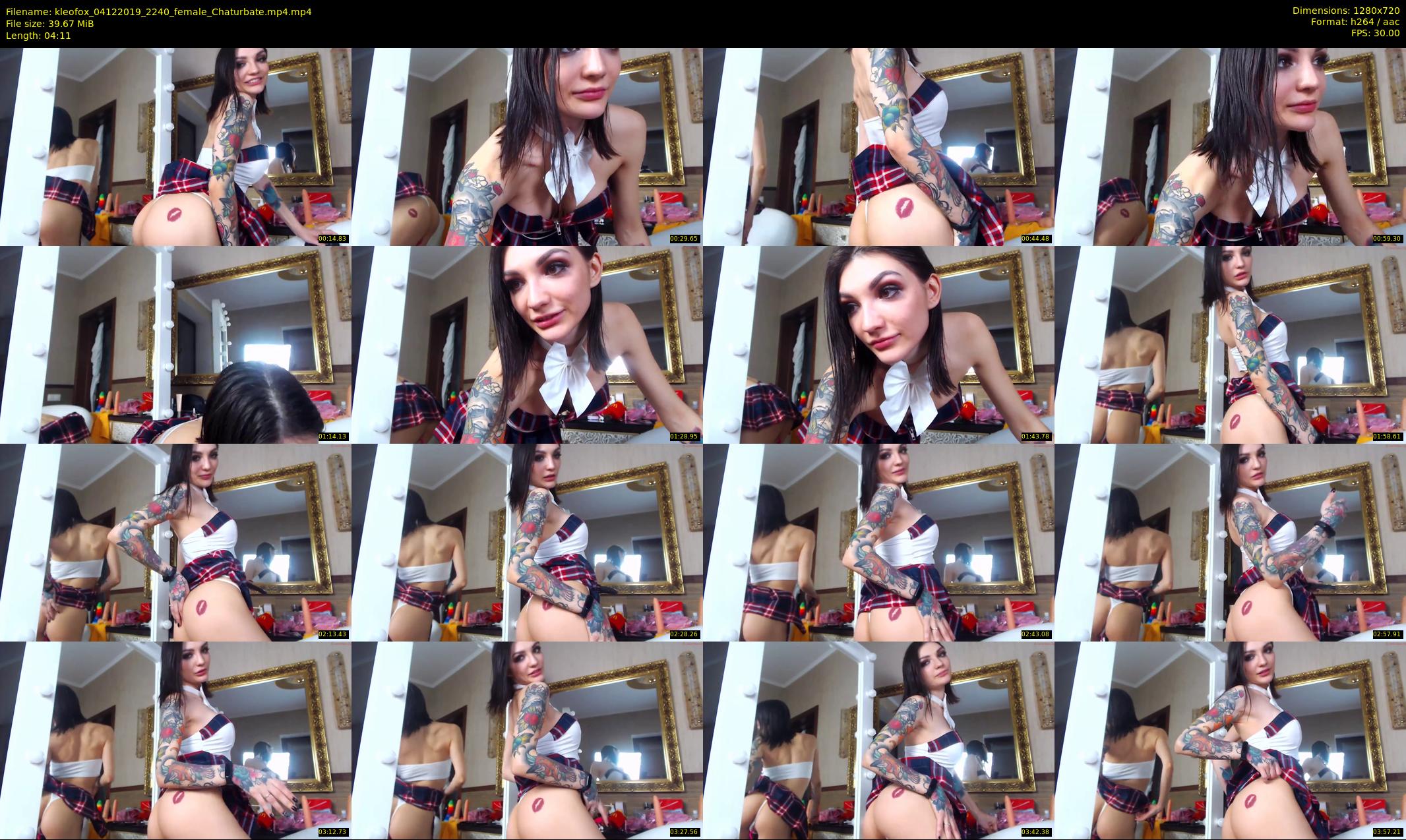 kleofox — 5 minute Chaturbate female cam show recording, 720p, Dec 4, 2019