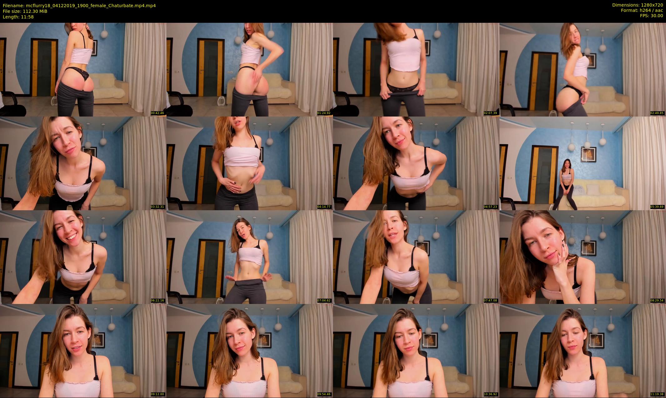 mcflurry18 — 12 minute Chaturbate female cam show recording, 720p, Dec 4, 2019