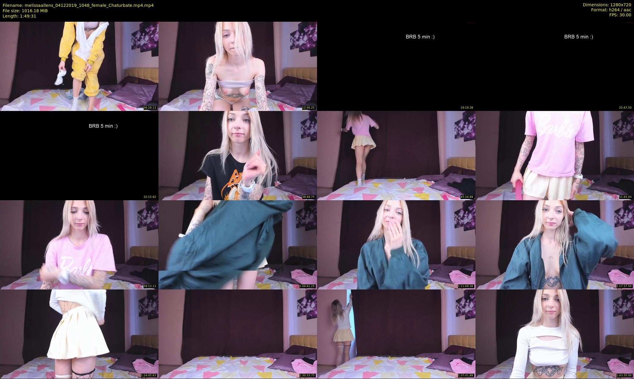 melissaallens — 110 minute Chaturbate female cam show recording, 720p, Dec 4, 2019