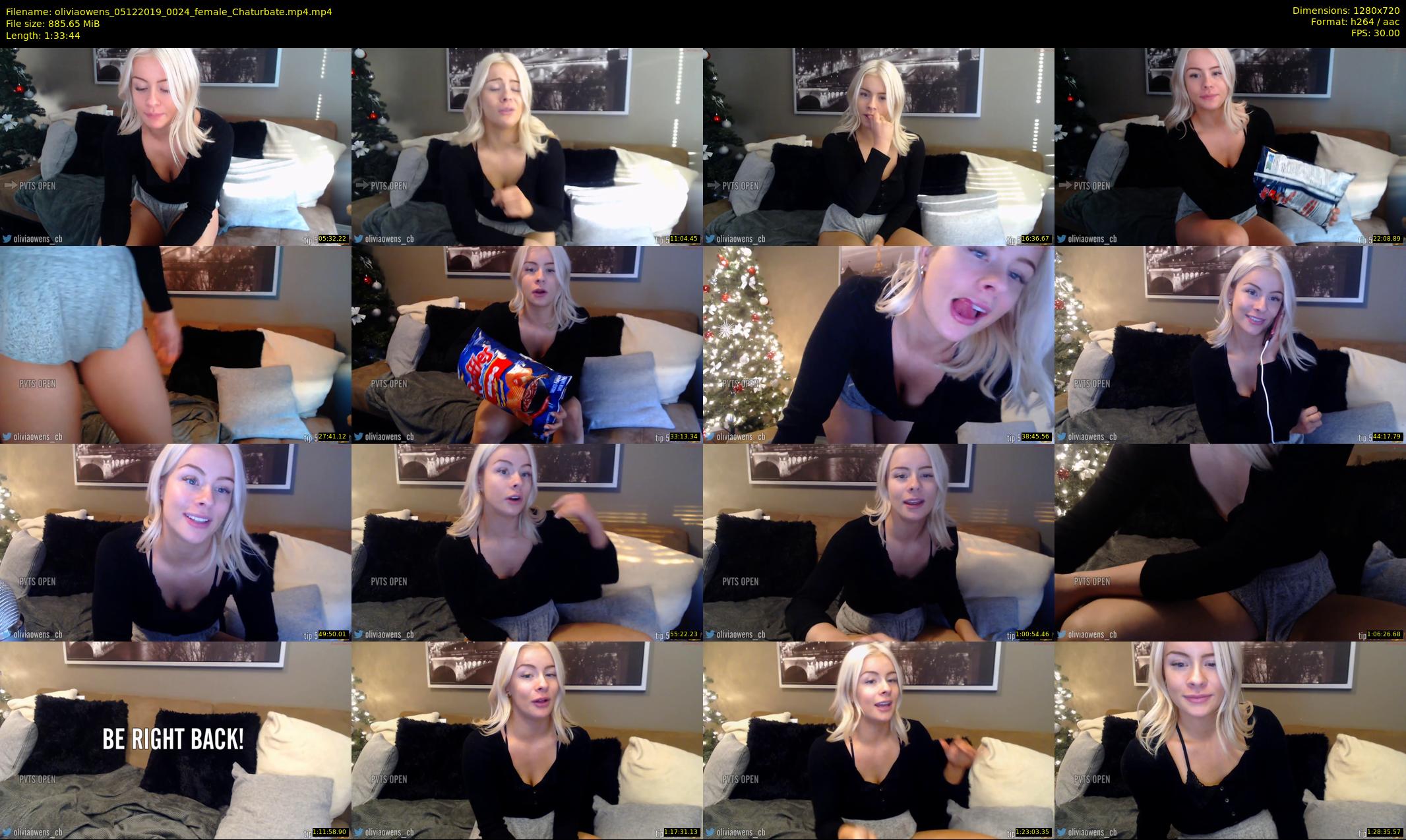oliviaowens — 94 minute Chaturbate female cam show recording, 720p, Dec 5, 2019