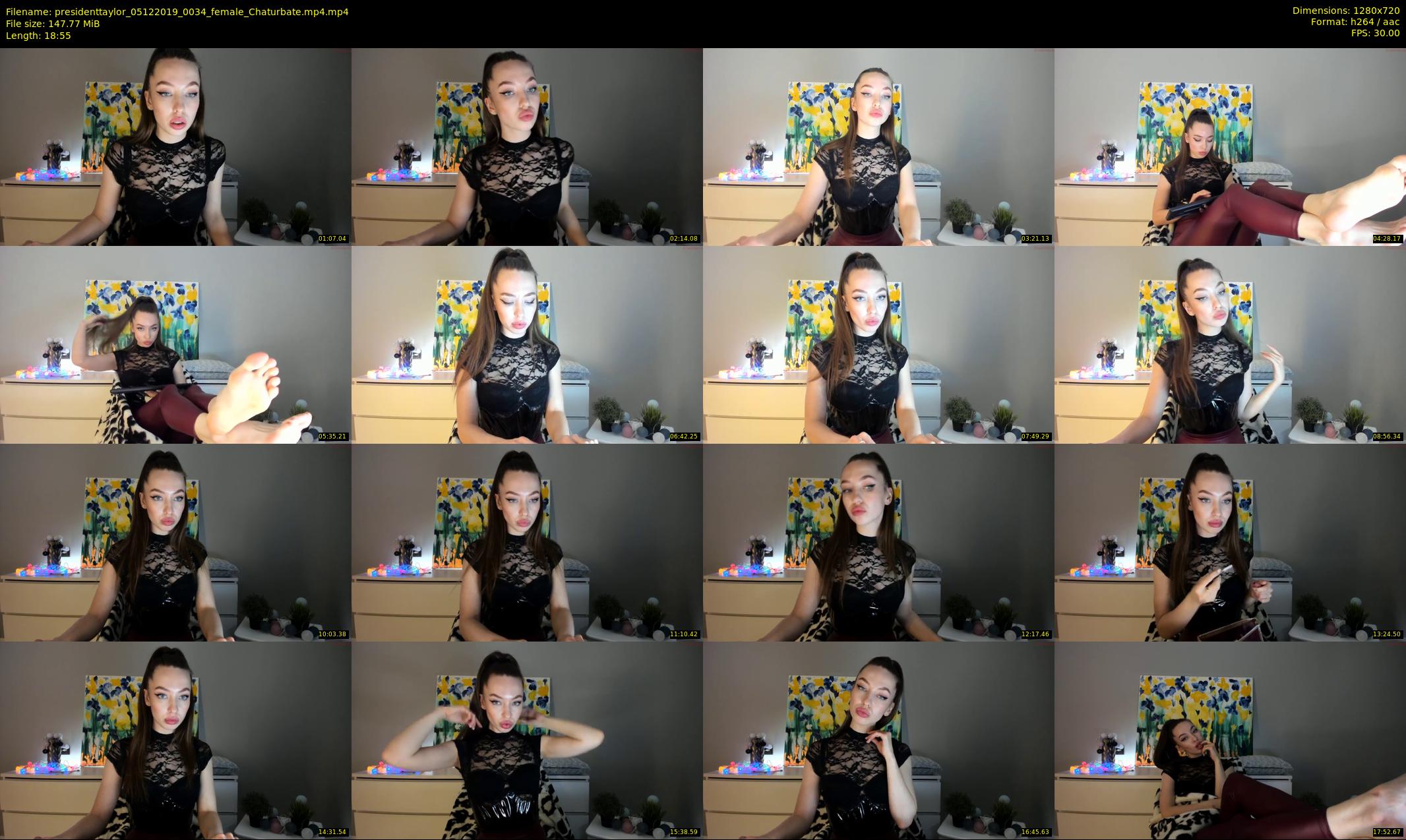 presidenttaylor — 19 minute Chaturbate female cam show recording, 720p, Dec 5, 2019