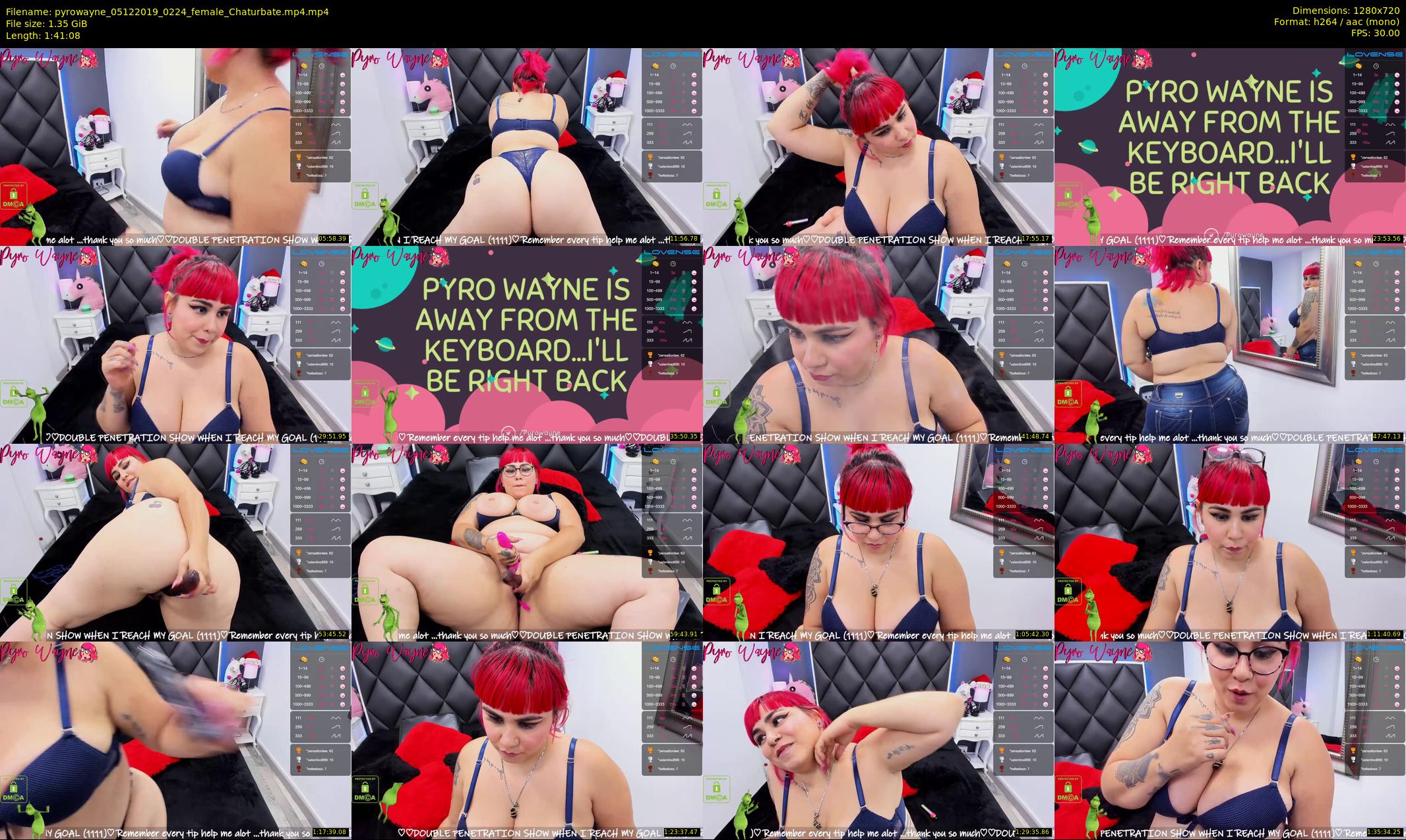 pyrowayne — 102 minute Chaturbate female cam show recording, 720p, Dec 5, 2019