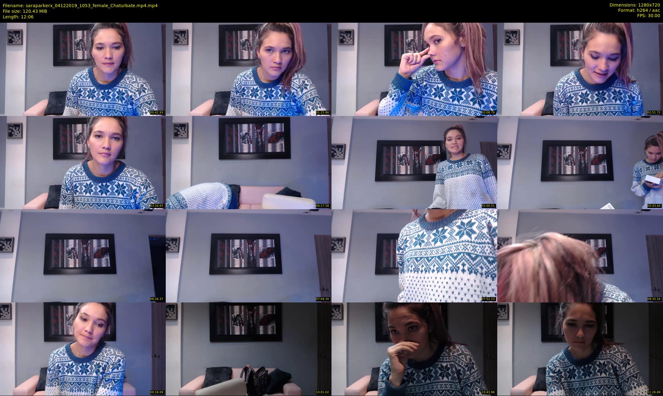 saraparkerx — 13 minute Chaturbate female cam show recording, 720p, Dec 4, 2019