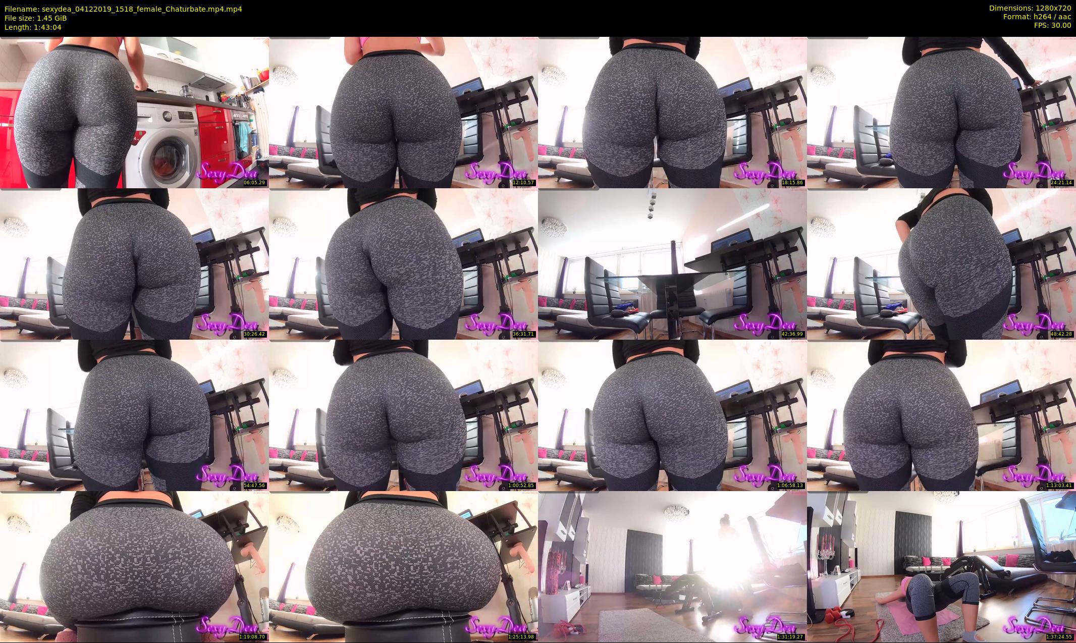 sexydea — 104 minute Chaturbate female cam show recording, 720p, Dec 4, 2019
