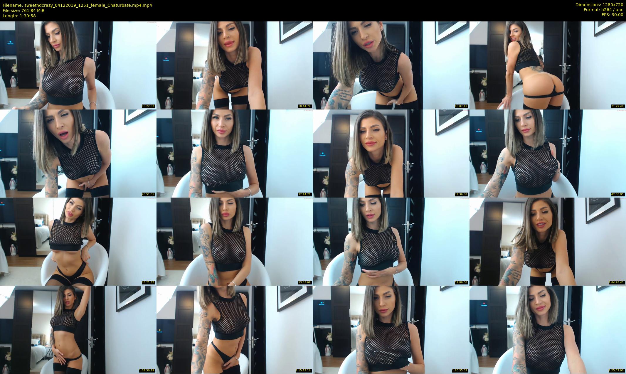 sweetndcrazy — 91 minute Chaturbate female cam show recording, 720p, Dec 4, 2019