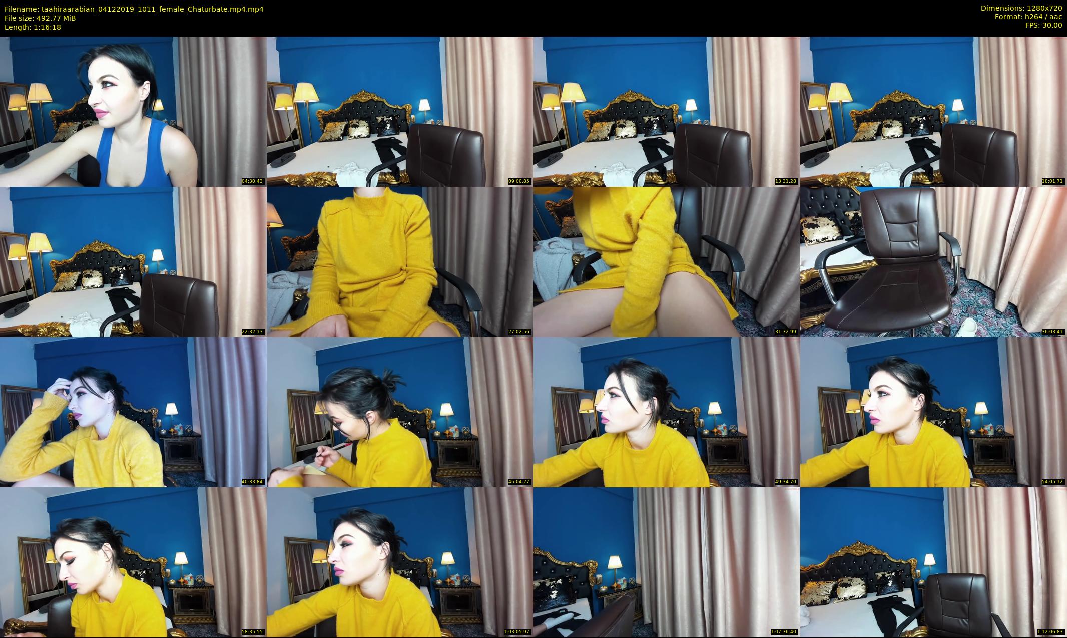 taahiraarabian — 77 minute Chaturbate female cam show recording, 720p, Dec 4, 2019