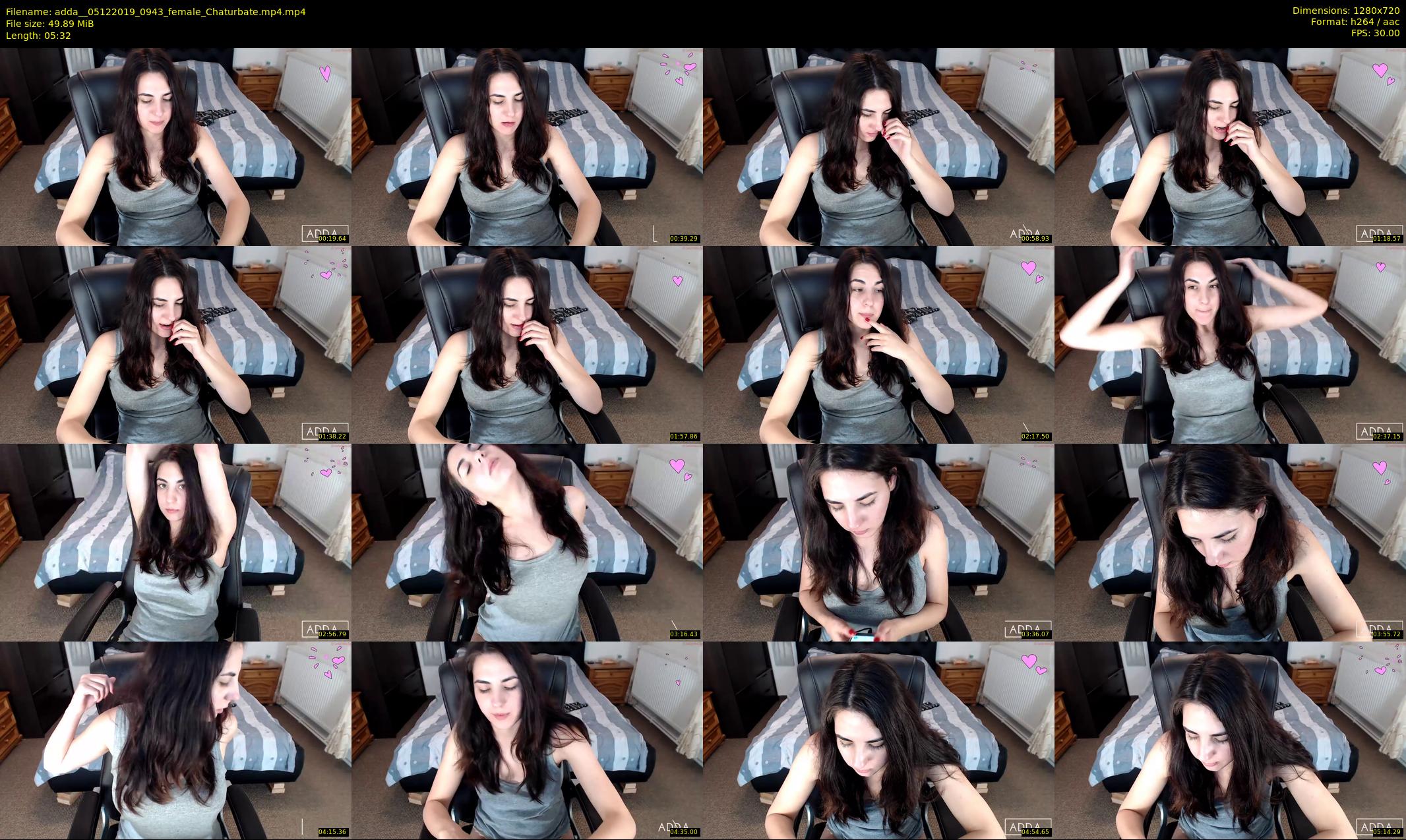 adda_ — 6 minute Chaturbate female cam show recording, 720p, Dec 5, 2019