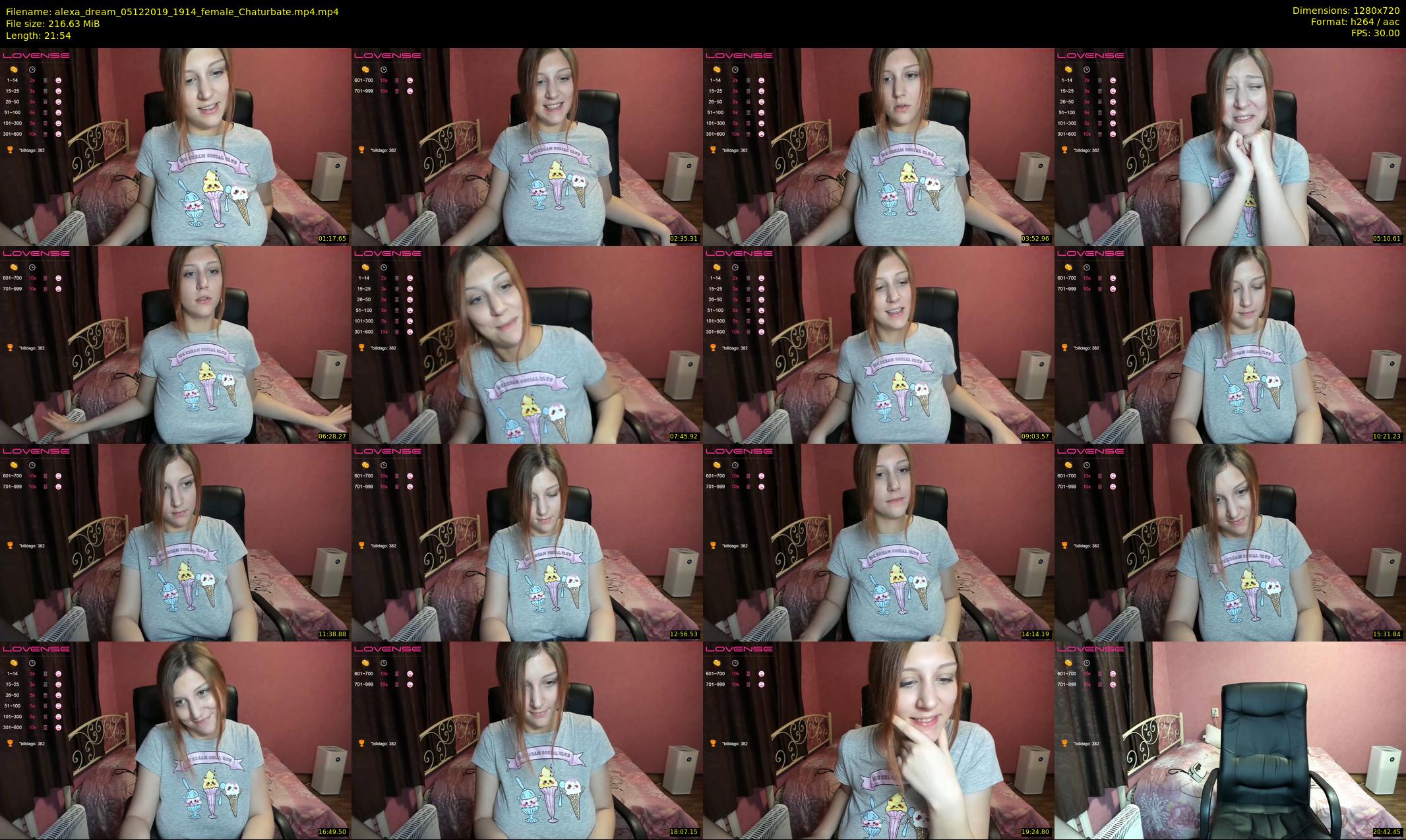 alexa_dream — 22 minute Chaturbate female cam show recording, 720p, Dec 5, 2019