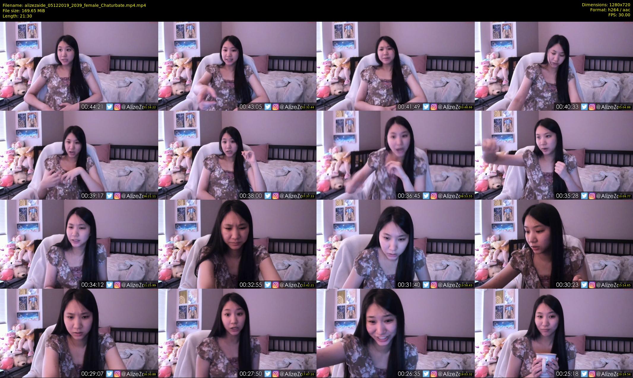 alizezaide — 22 minute Chaturbate female cam show recording, 720p, Dec 5, 2019