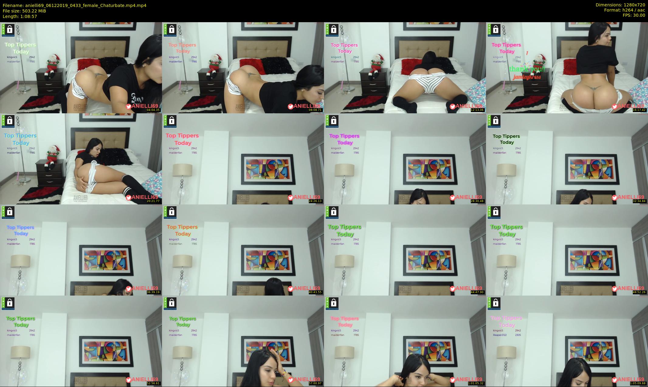 anielli69 — 69 minute Chaturbate female cam show recording, 720p, Dec 6, 2019