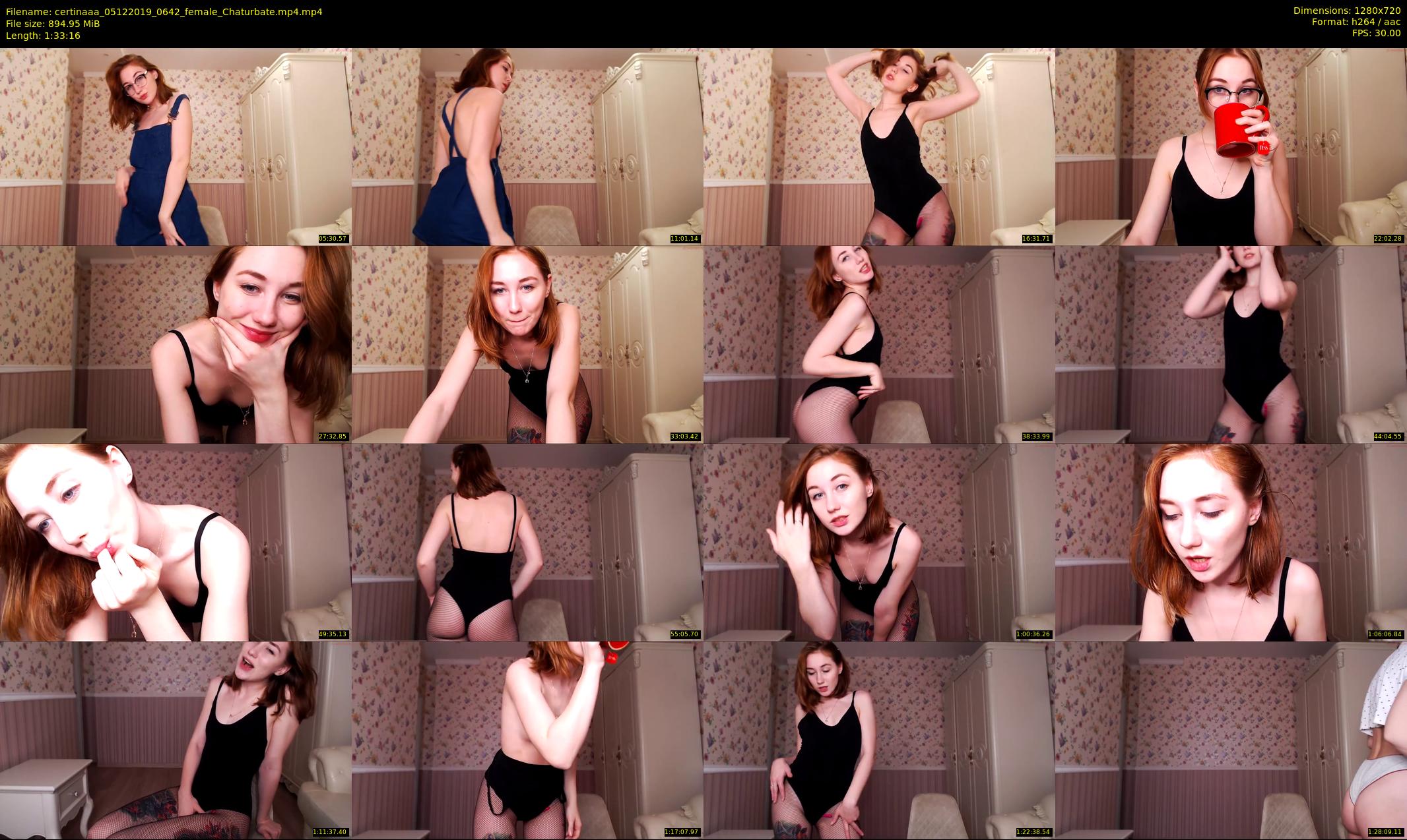 certinaaa — 94 minute Chaturbate female cam show recording, 720p, Dec 5, 2019