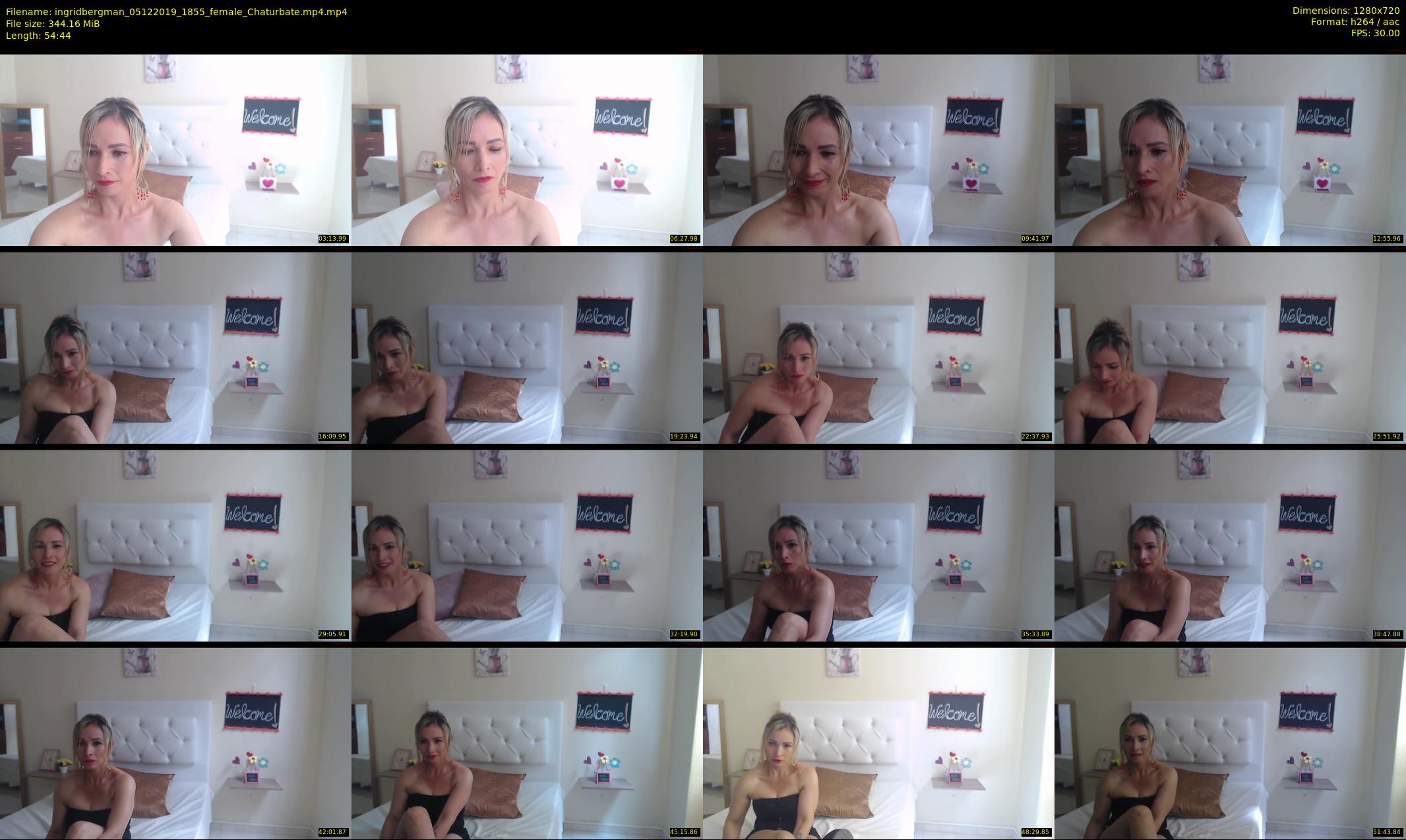 ingridbergman — 55 minute Chaturbate female cam show recording, 720p, Dec 5, 2019