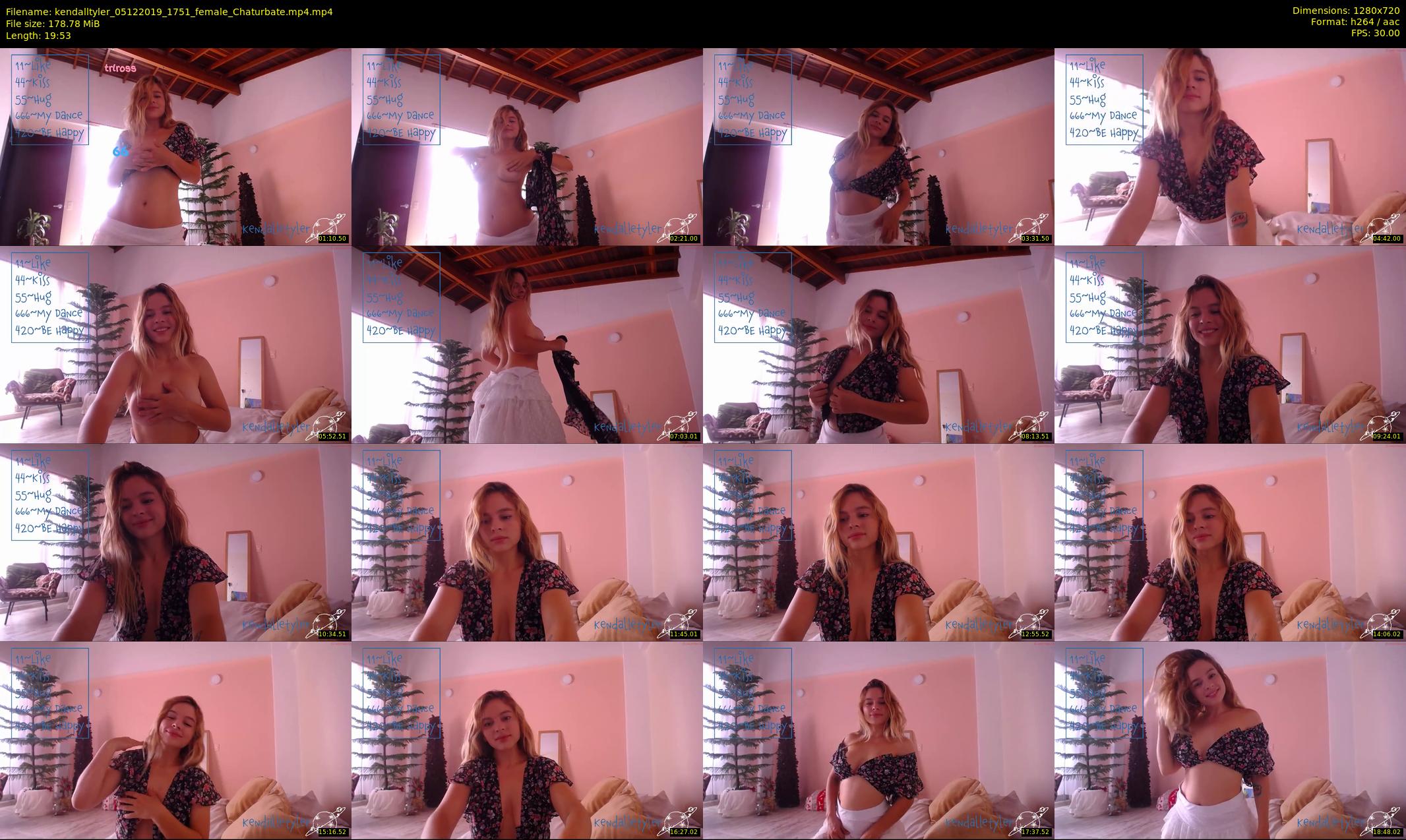 kendalltyler — 20 minute Chaturbate female cam show recording, 720p, Dec 5, 2019
