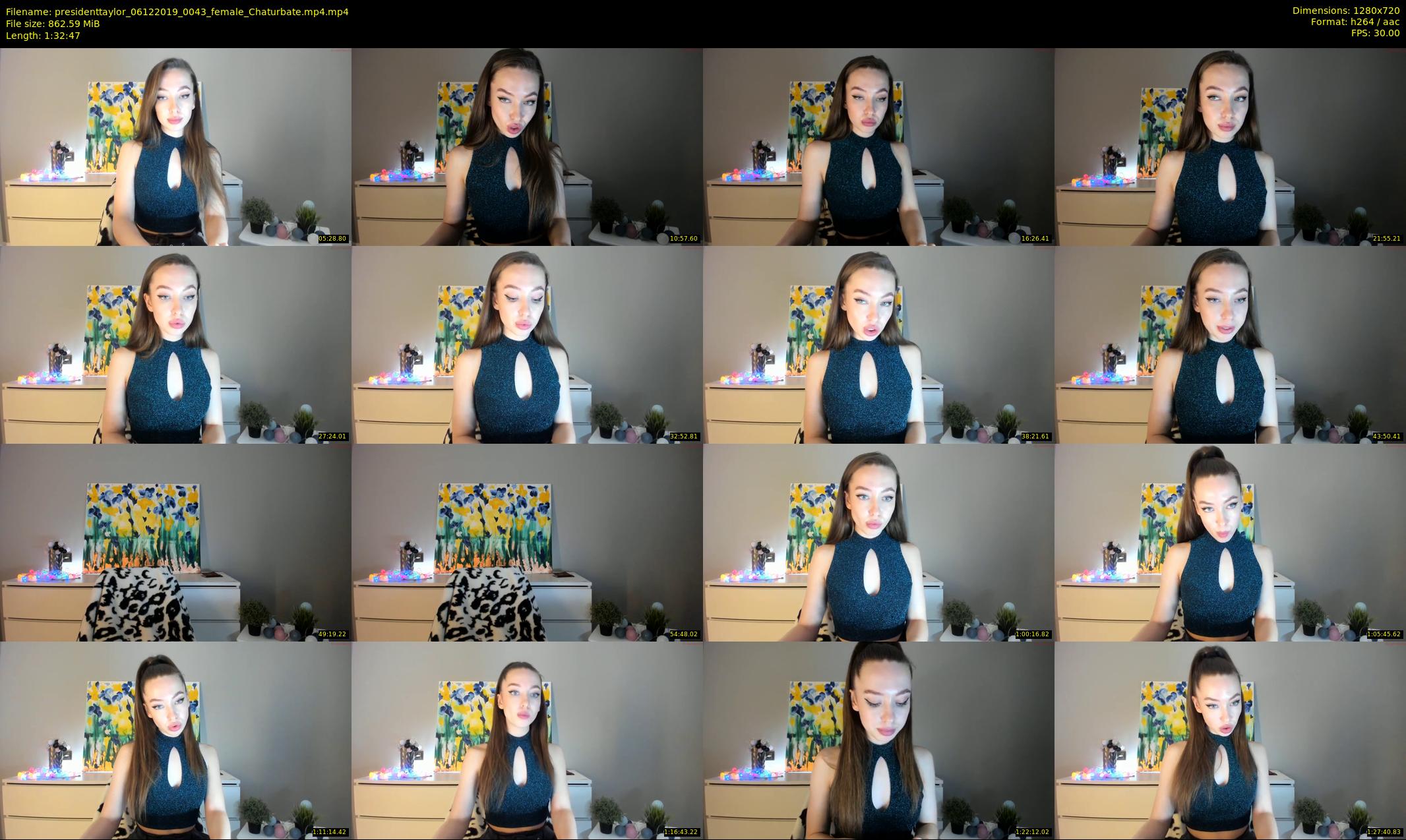 presidenttaylor — 93 minute Chaturbate female cam show recording, 720p, Dec 6, 2019