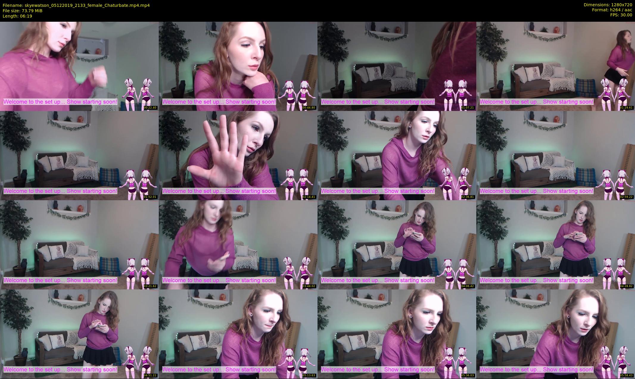 skyewatson — 7 minute Chaturbate female cam show recording, 720p, Dec 5, 2019