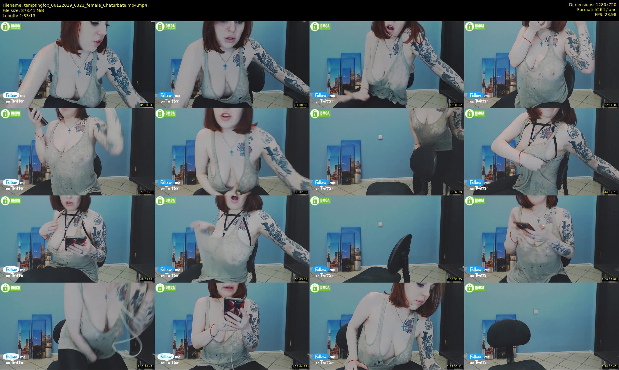 temptingfox — 94 minute Chaturbate female cam show recording, 720p, Dec 6, 2019