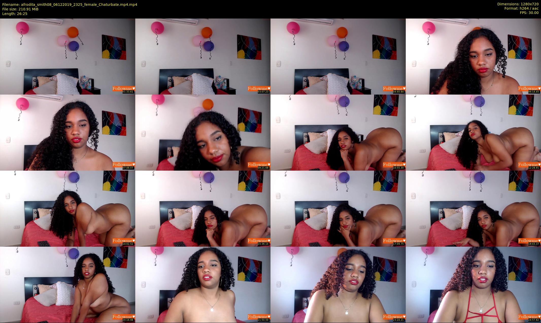 afrodita_smith08 — 27 minute Chaturbate female cam show recording, 720p, Dec 6, 2019