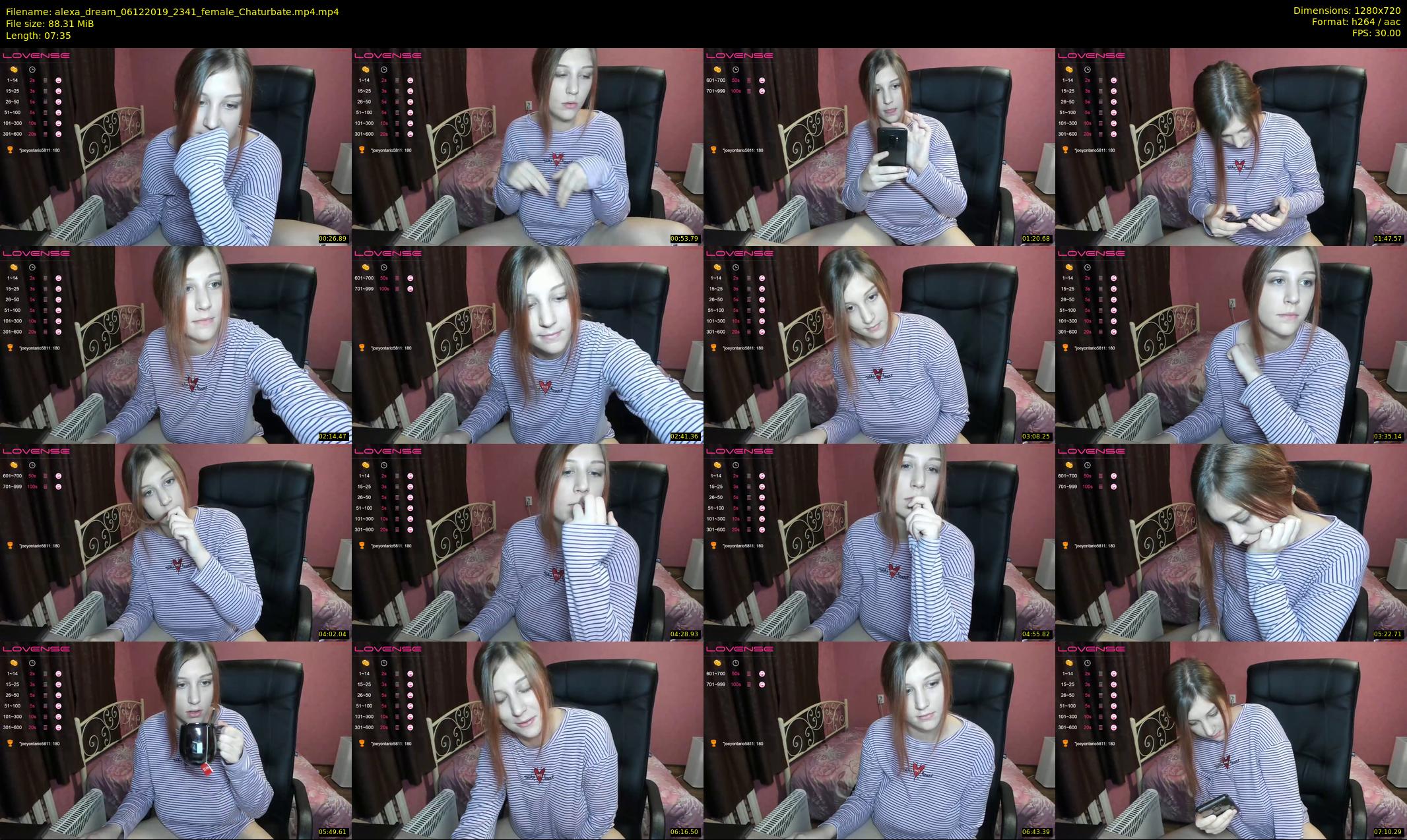 alexa_dream — 8 minute Chaturbate female cam show recording, 720p, Dec 6, 2019