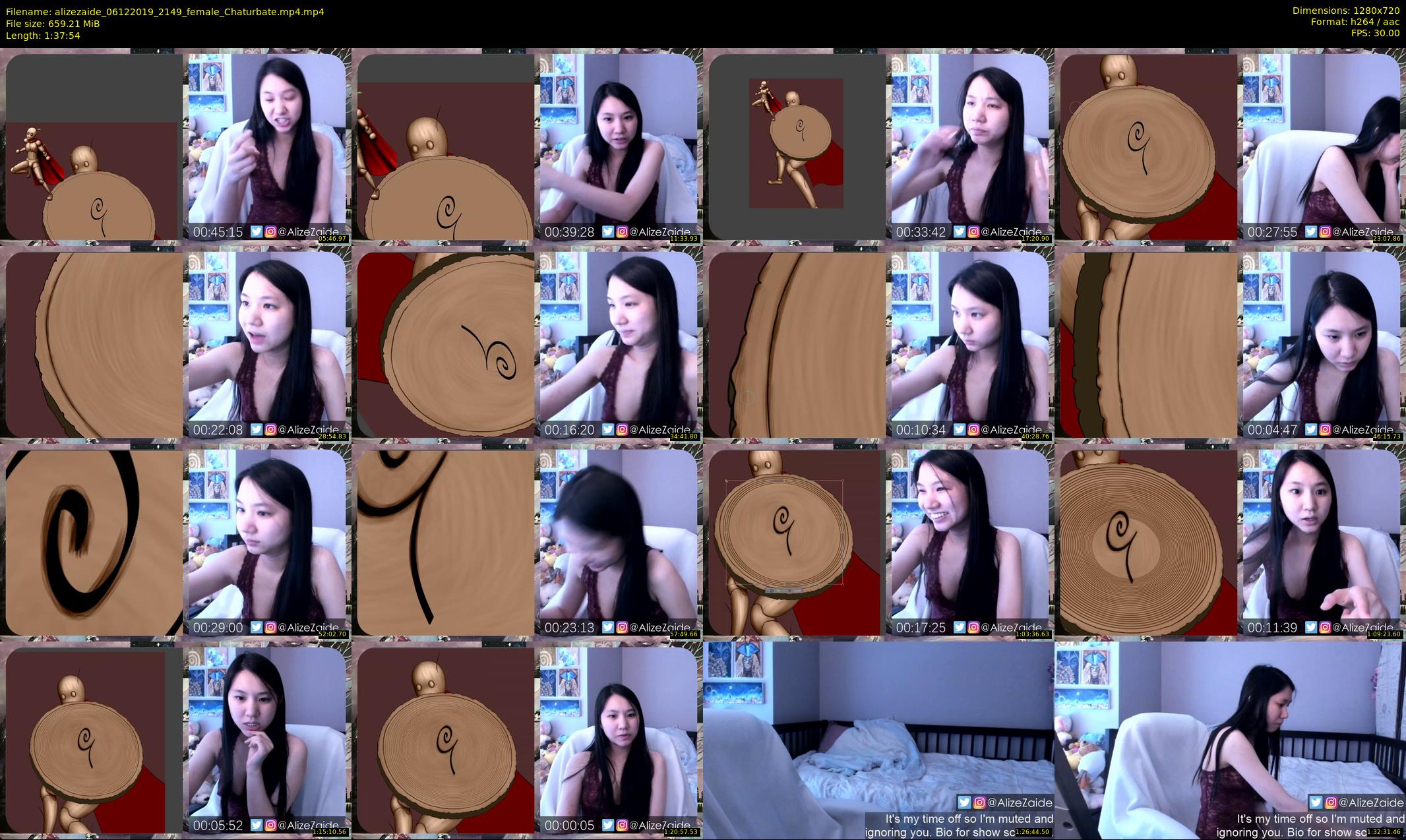 alizezaide — 98 minute Chaturbate female cam show recording, 720p, Dec 6, 2019