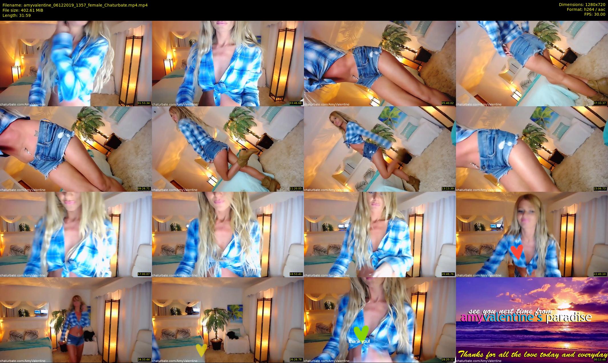 amyvalentine — 32 minute Chaturbate female cam show recording, 720p, Dec 6, 2019