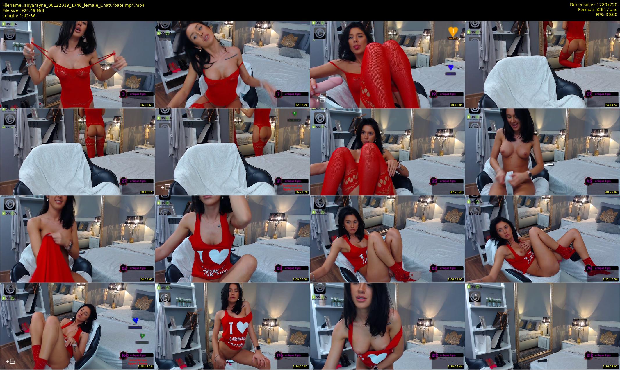 anyarayne — 103 minute Chaturbate female cam show recording, 720p, Dec 6, 2019