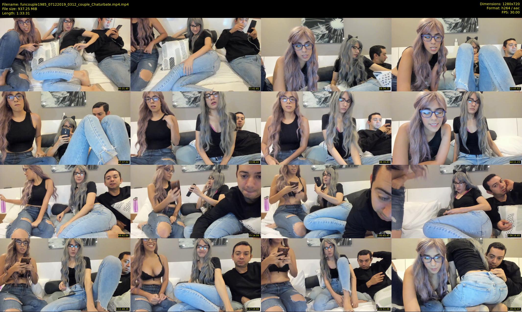 funcouple1985 — 94 minute Chaturbate couple cam show recording, 720p, Dec 7, 2019