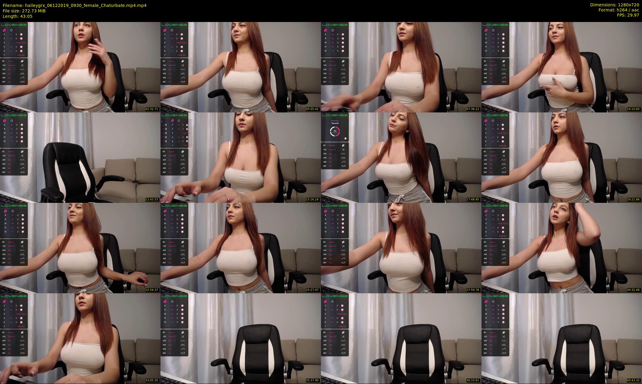haileygrx — 44 minute Chaturbate female cam show recording, 720p, Dec 6, 2019