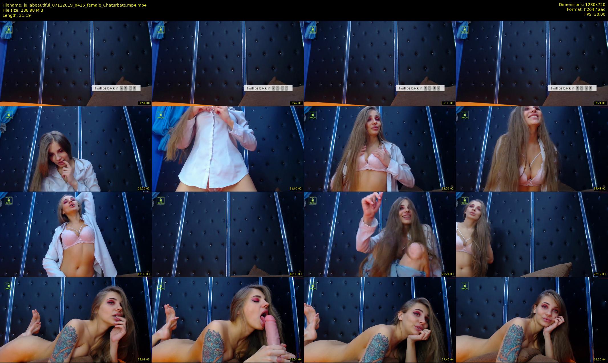 juliabeautiful — 32 minute Chaturbate female cam show recording, 720p, Dec 7, 2019