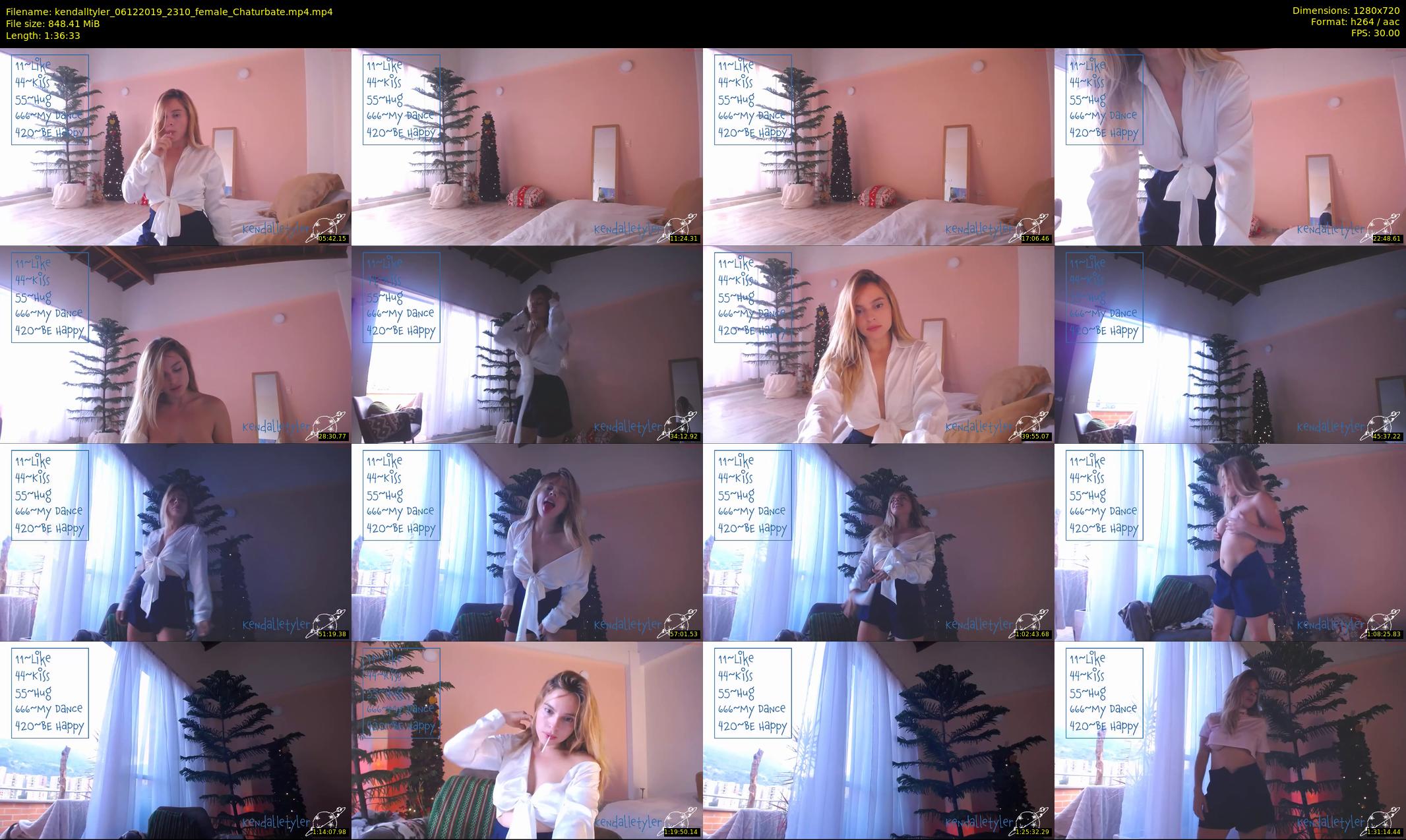 kendalltyler — 97 minute Chaturbate female cam show recording, 720p, Dec 6, 2019