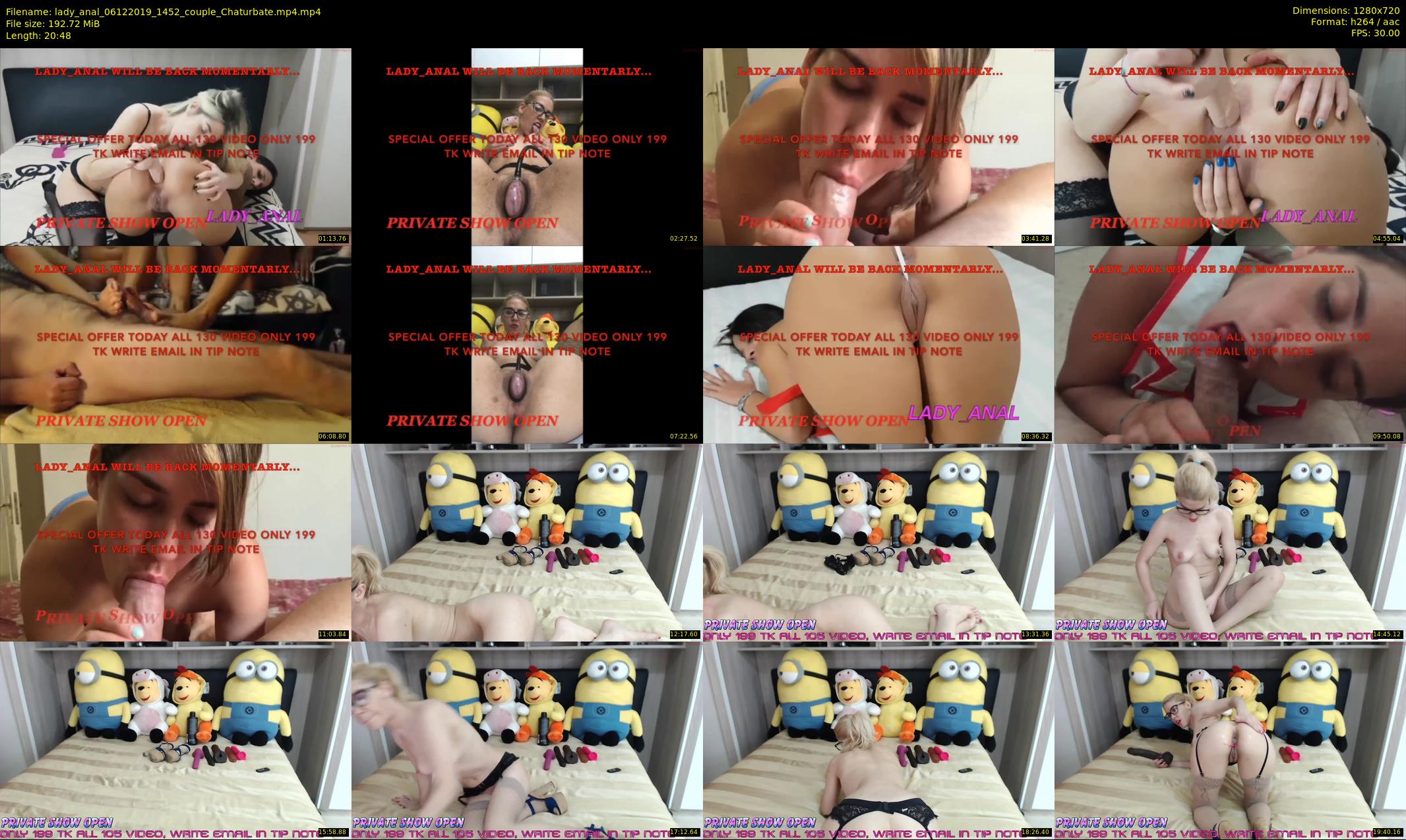 lady_anal — 21 minute Chaturbate female cam show recording, 720p, Dec 6, 2019