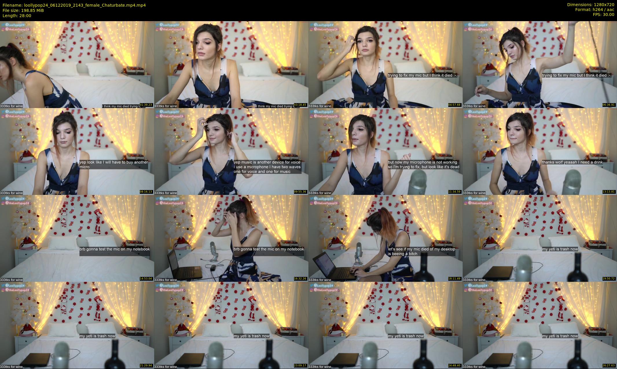 loollypop24 — 28 minute Chaturbate female cam show recording, 720p, Dec 6, 2019