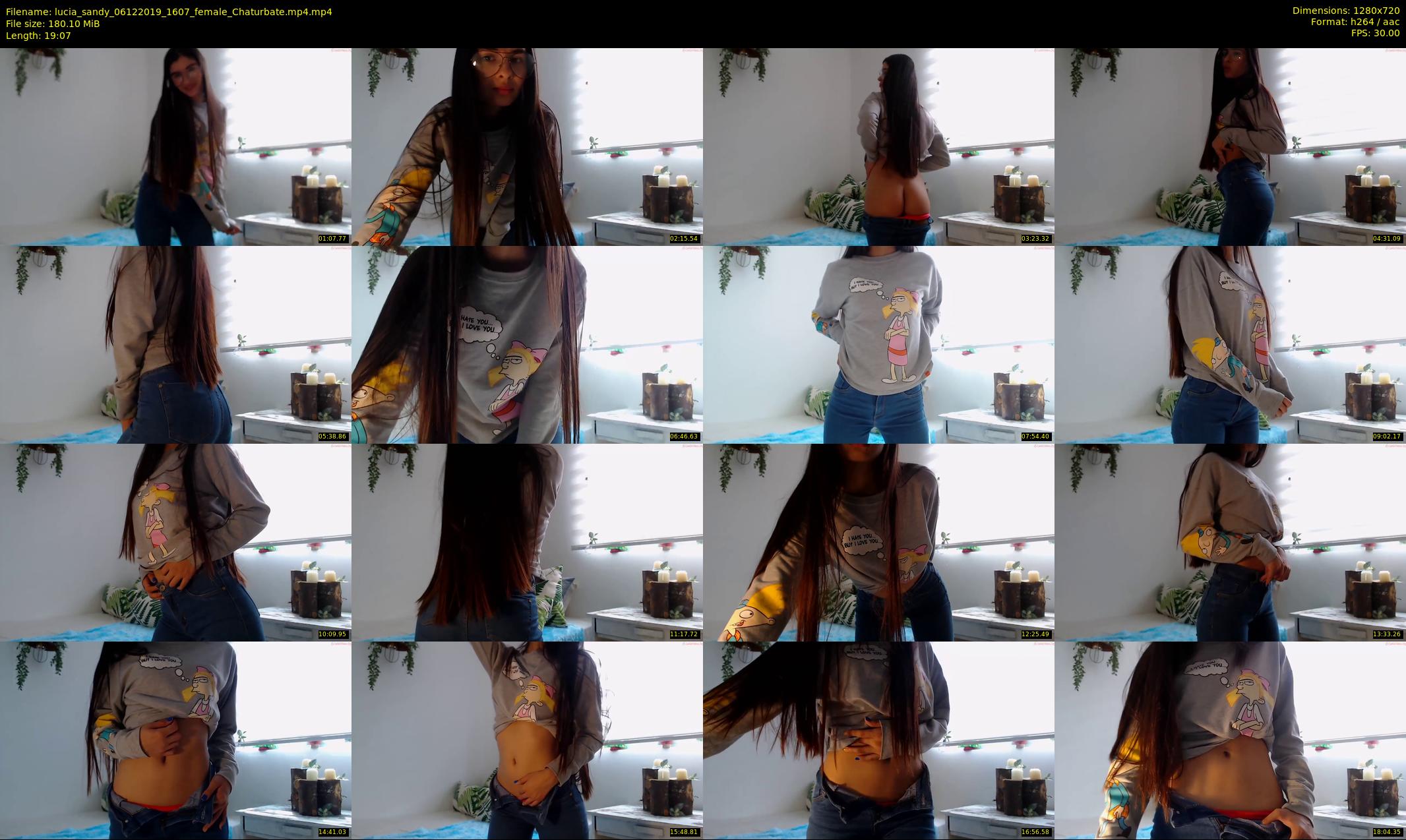 lucia_sandy — 20 minute Chaturbate female cam show recording, 720p, Dec 6, 2019