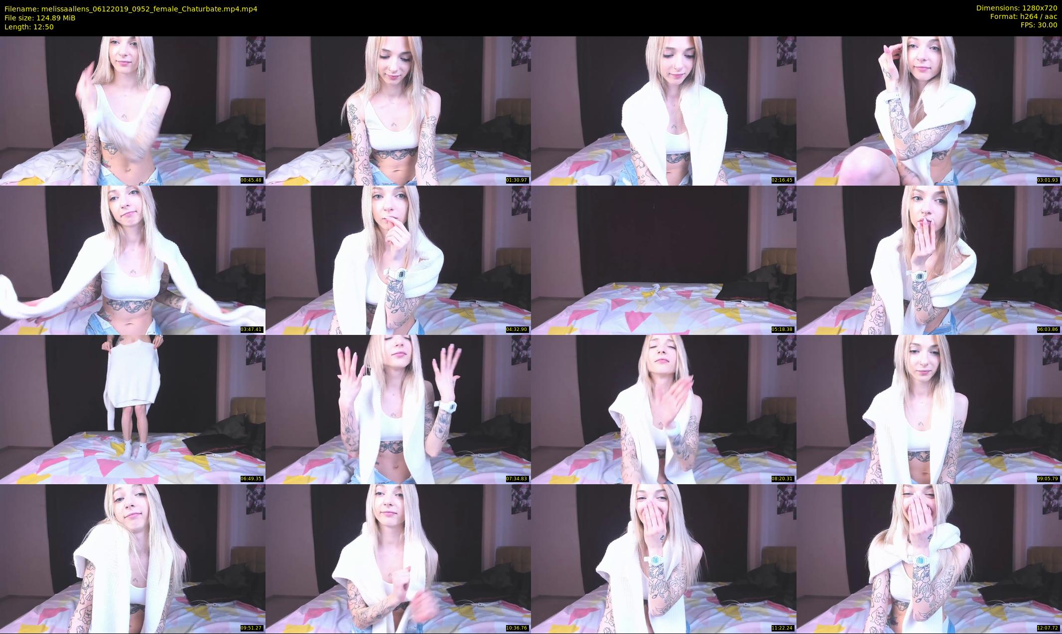 melissaallens — 13 minute Chaturbate female cam show recording, 720p, Dec 6, 2019