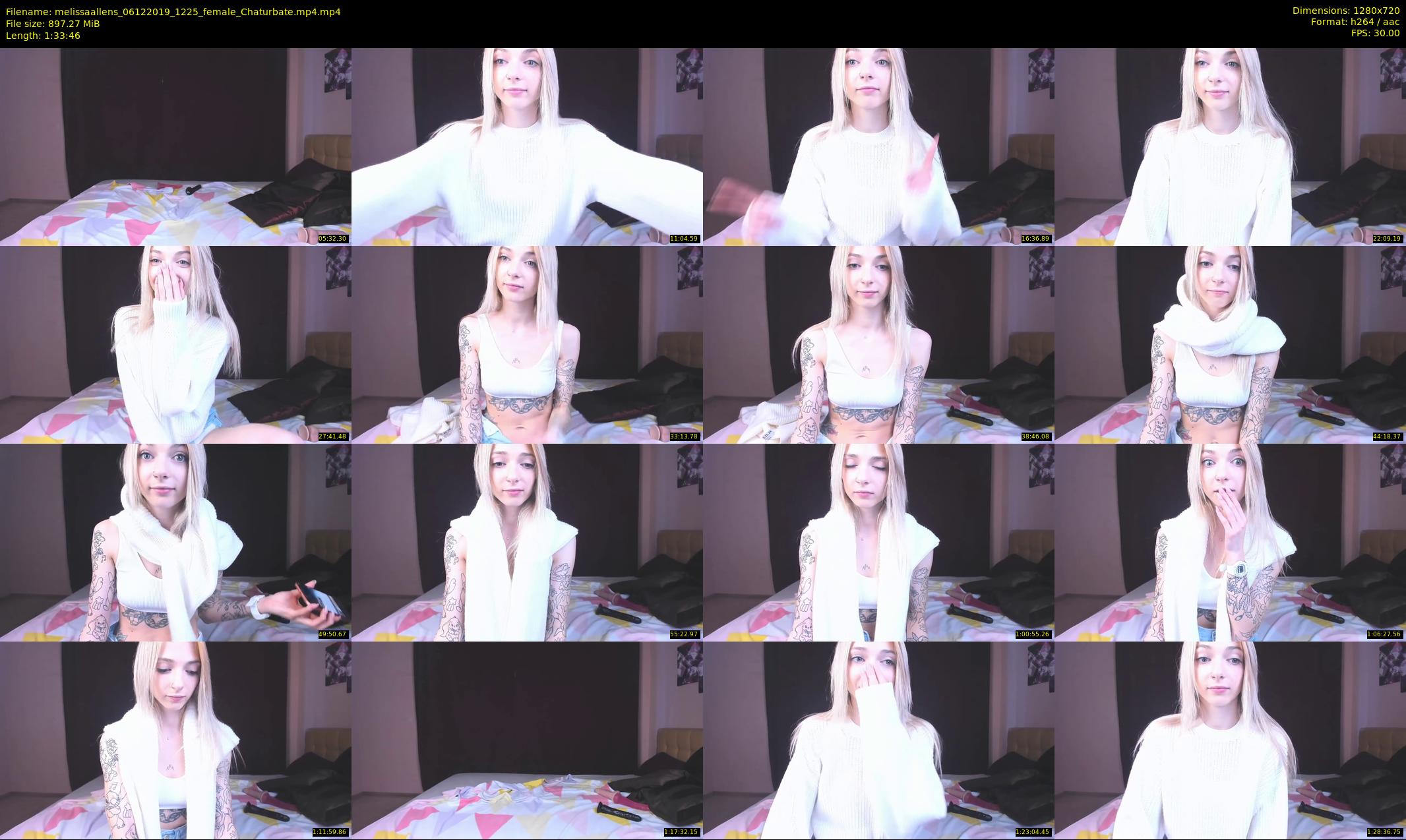 melissaallens — 94 minute Chaturbate female cam show recording, 720p, Dec 6, 2019
