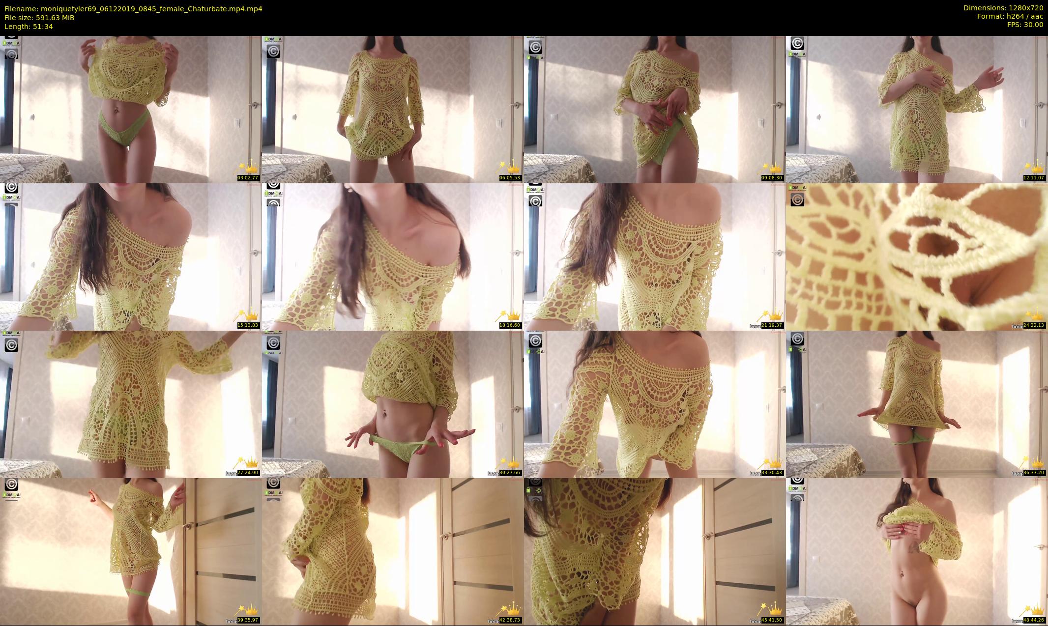moniquetyler69 — 52 minute Chaturbate female cam show recording, 720p, Dec 6, 2019