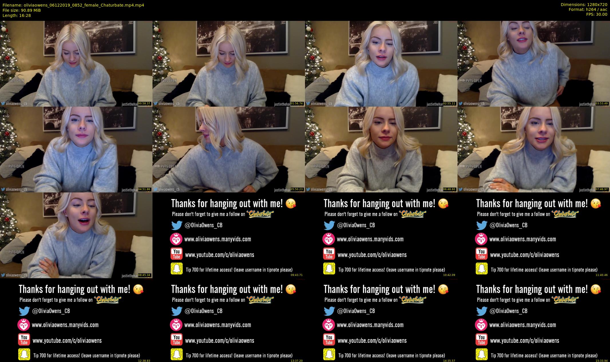 oliviaowens — 17 minute Chaturbate female cam show recording, 720p, Dec 6, 2019