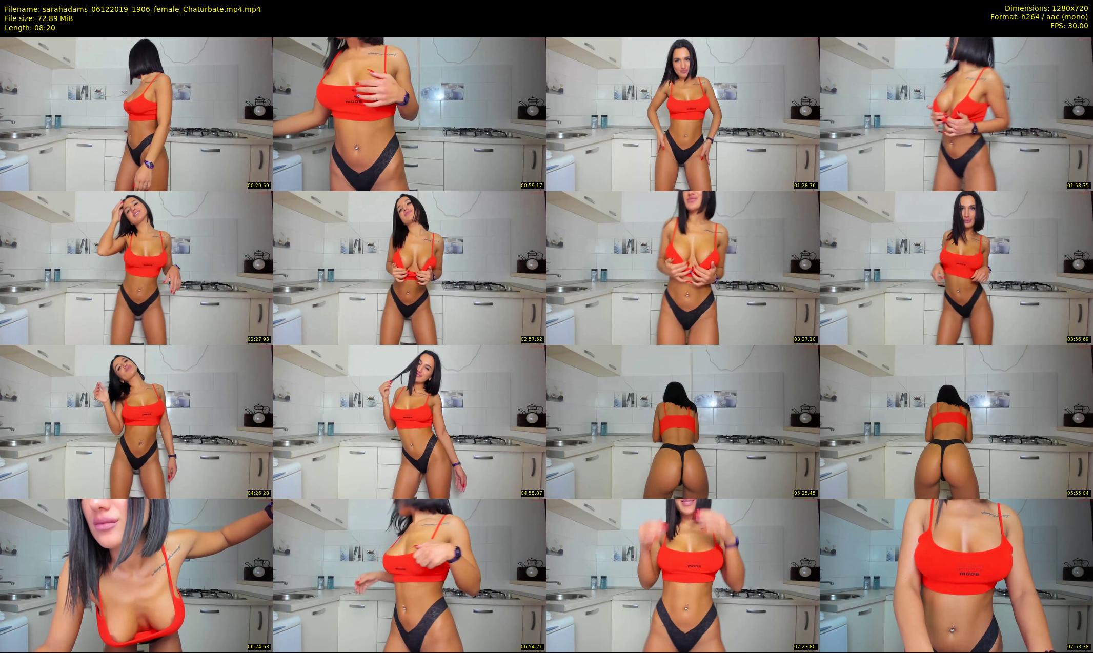 sarahadams — 9 minute Chaturbate female cam show recording, 720p, Dec 6, 2019