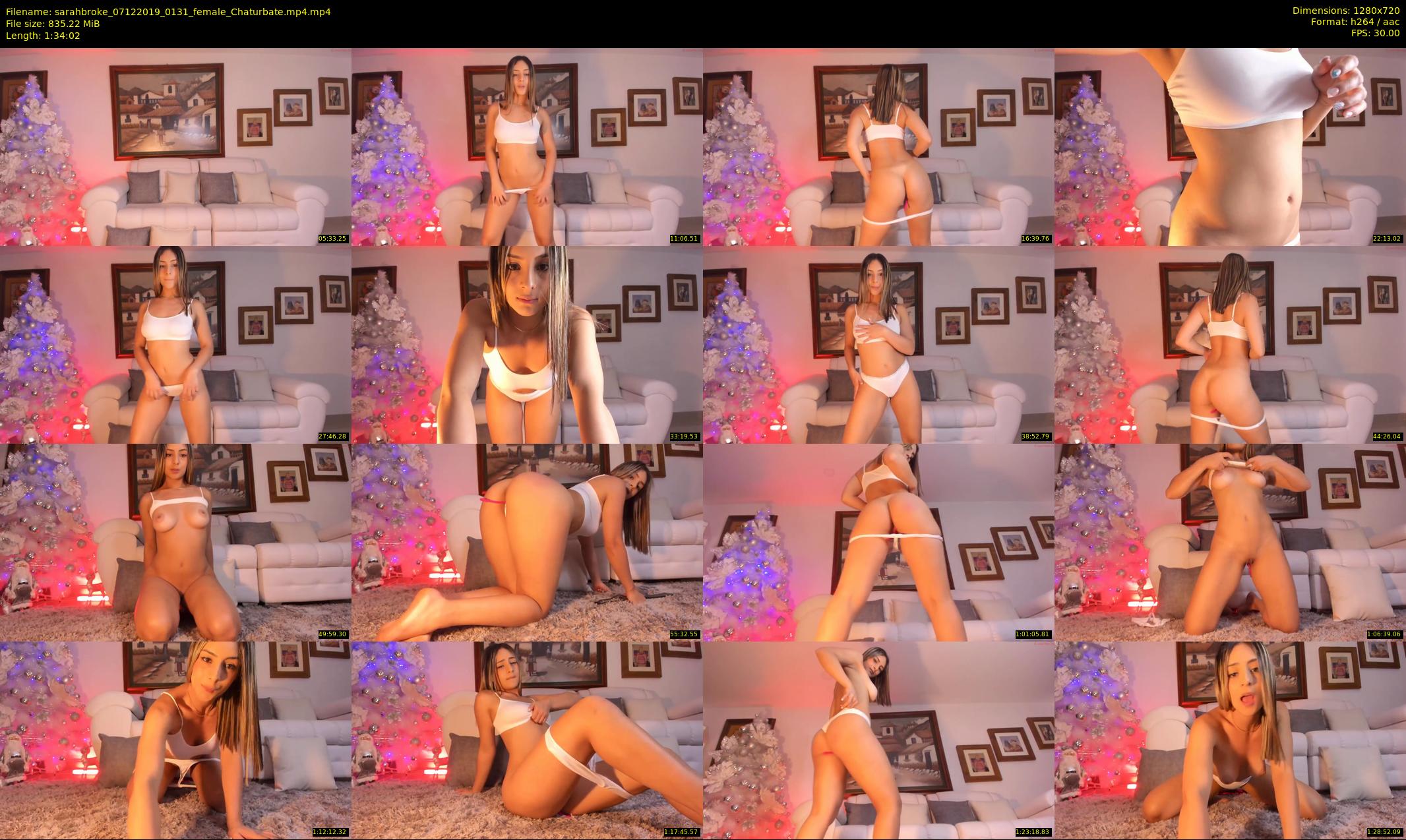 sarahbroke — 95 minute Chaturbate female cam show recording, 720p, Dec 7, 2019