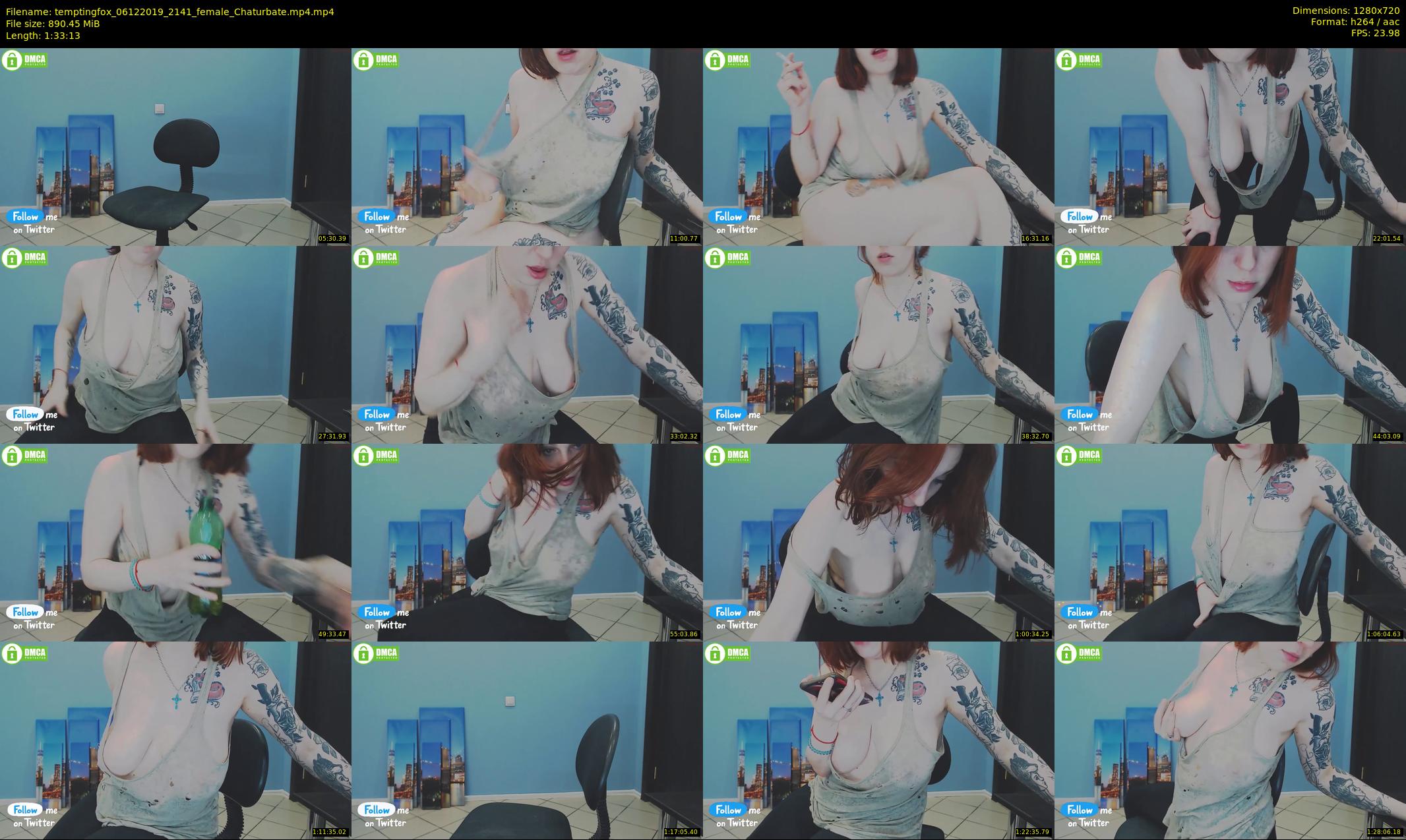 temptingfox — 94 minute Chaturbate female cam show recording, 720p, Dec 6, 2019