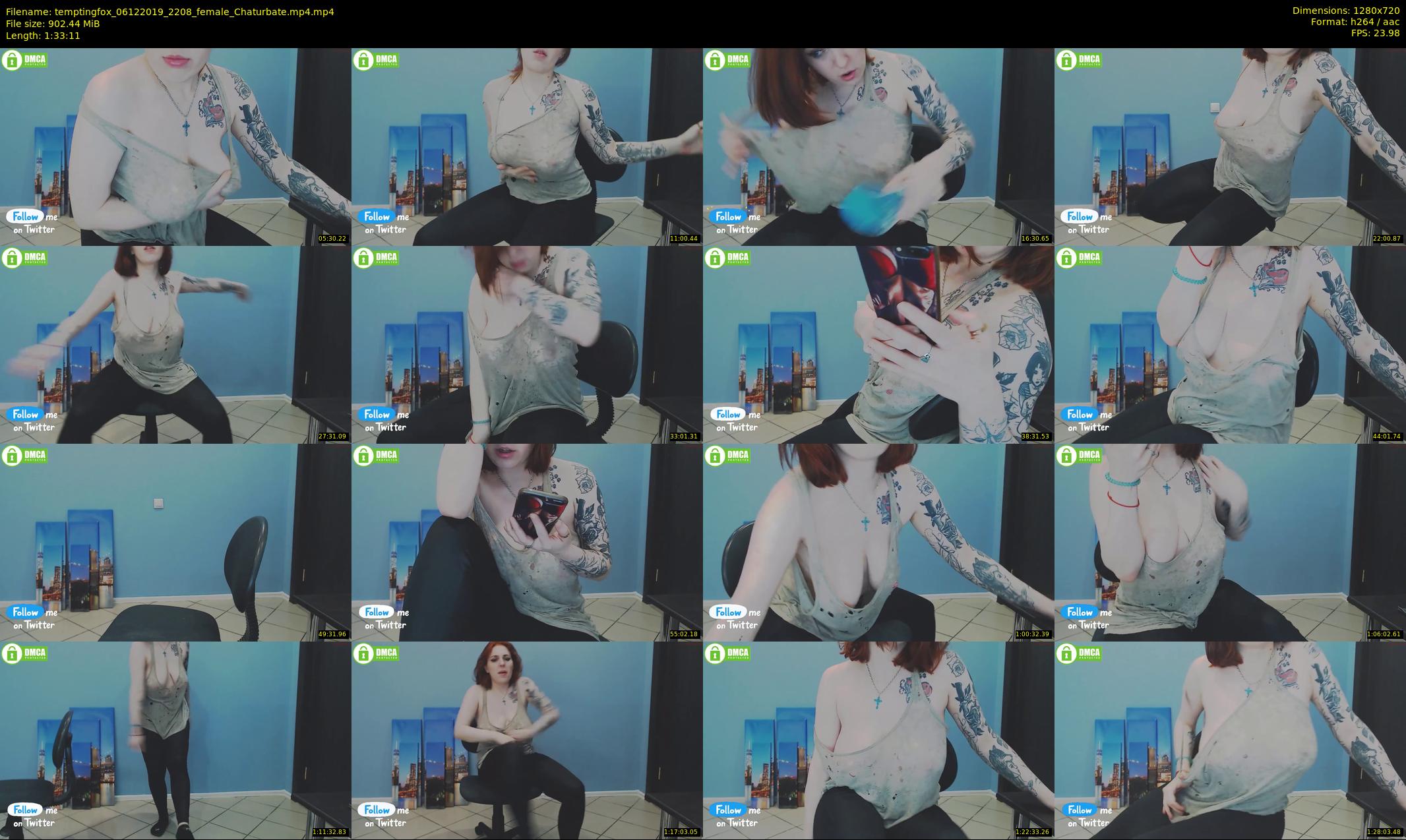 temptingfox — 94 minute Chaturbate female cam show recording, 720p, Dec 6, 2019
